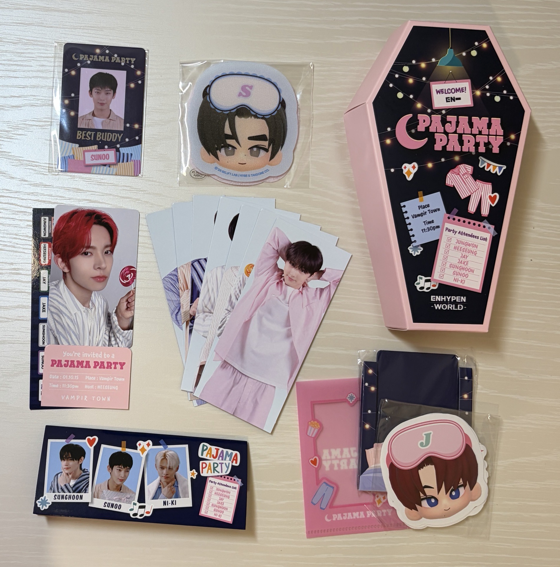 睡衣派對 禹sp+羲書籤+訓元髮貼組