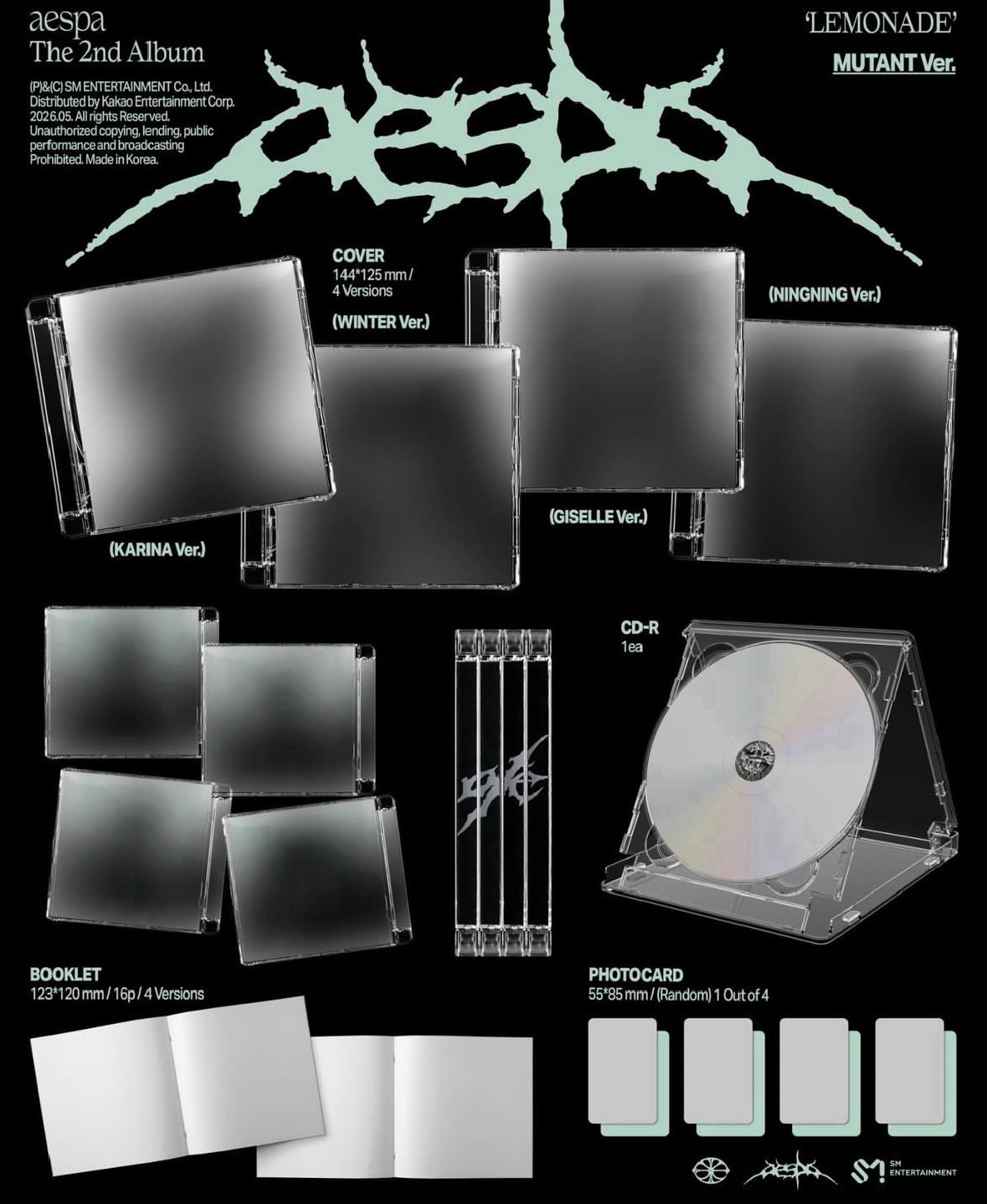 aespa LEMONADE 專輯 含特典/應募卷 MUTAN Ver 單封 日本通路