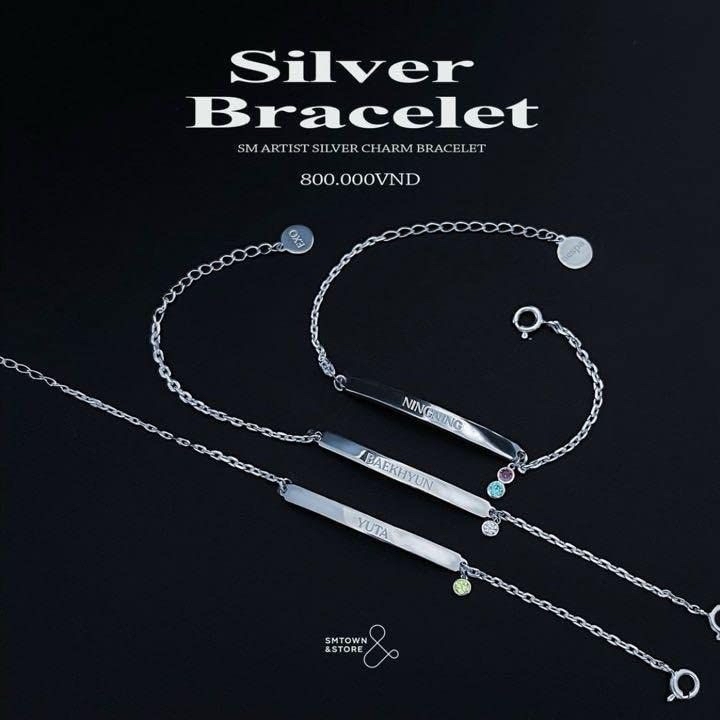 SM ARTIST SILVER CHARM BRACELET