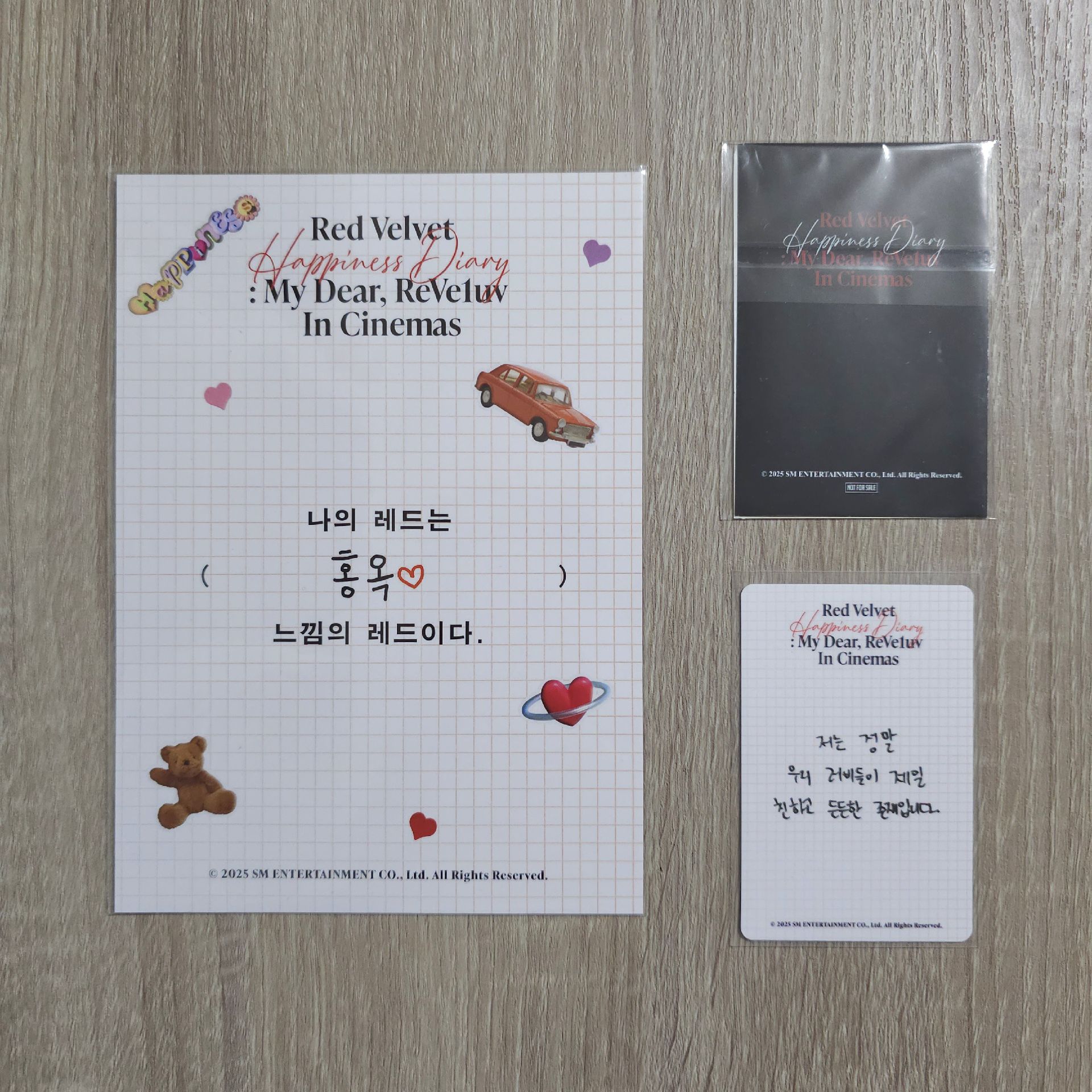 Red Velvet演唱會電影 特典 小卡 明信片
