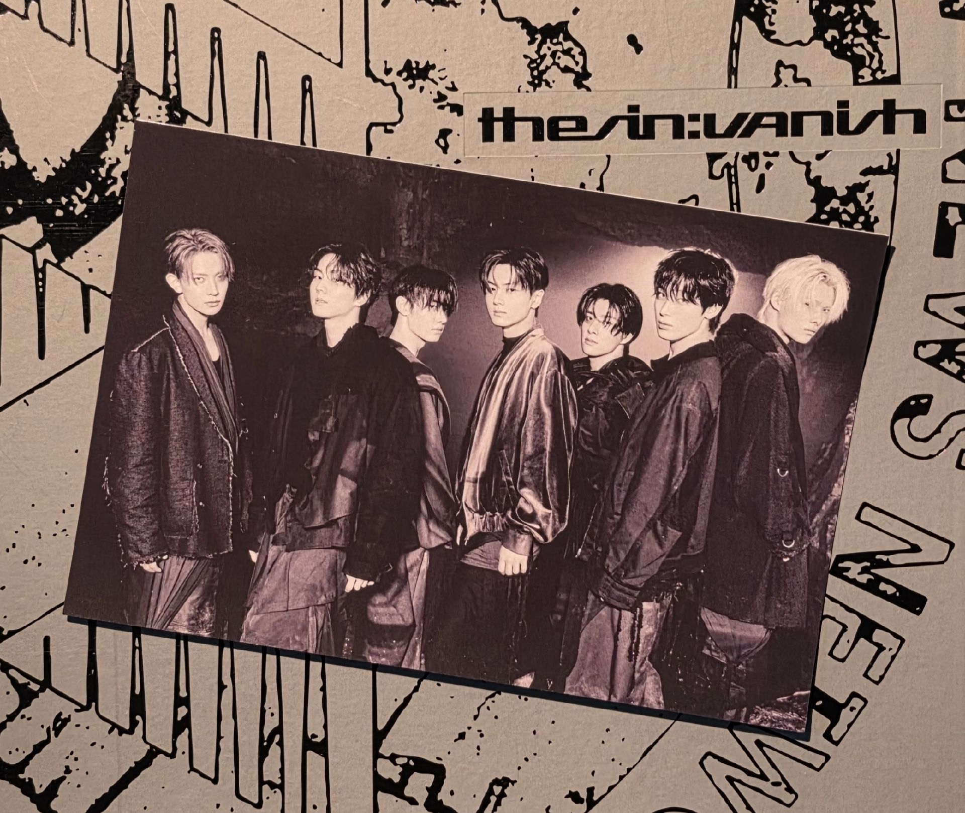 Enhypen 團體 迷七 黑版 明信片