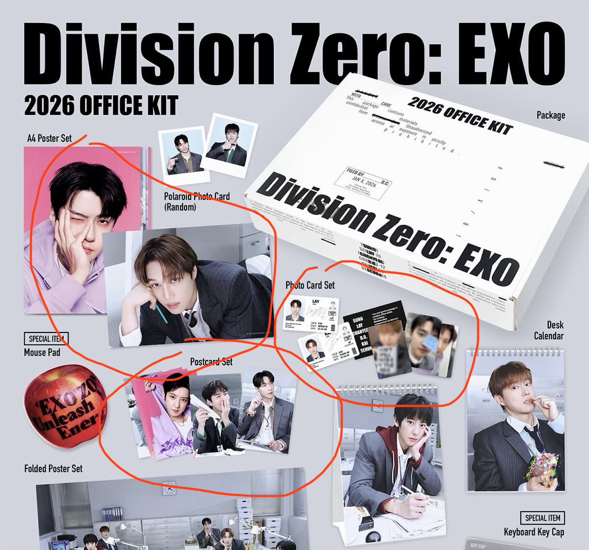 現貨 exo 2026 年曆 個人固配set