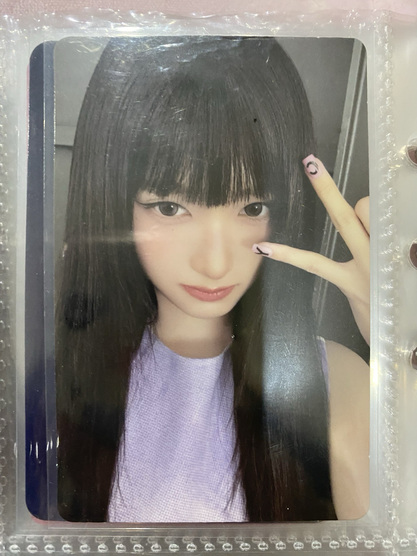 IVE 李瑞 Leeseo REVIVE+ ms 1.0 齊瀏海妹妹頭紫衣比耶