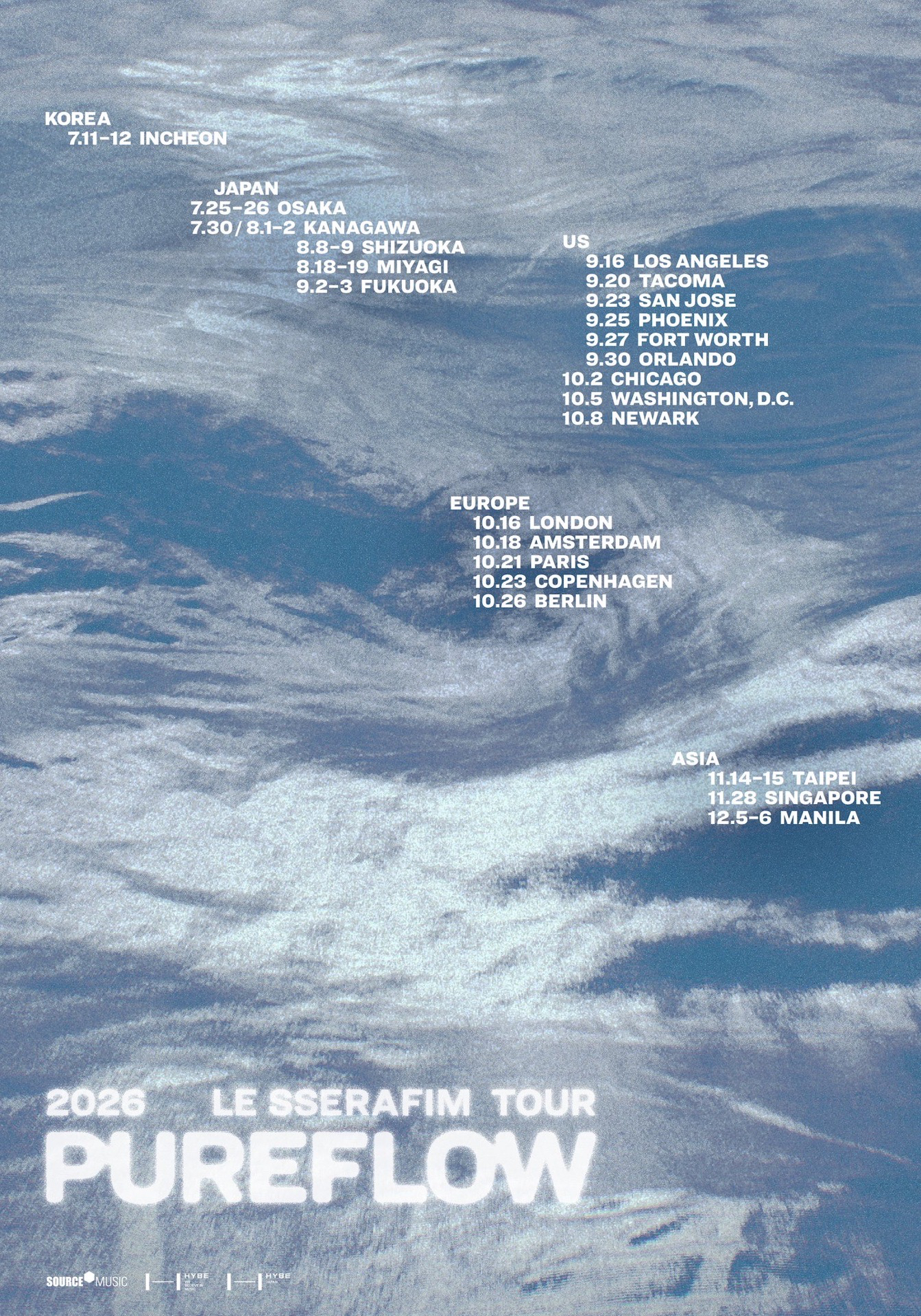 2026 LE SSERAFIM TOUR 'PUREFLOW'