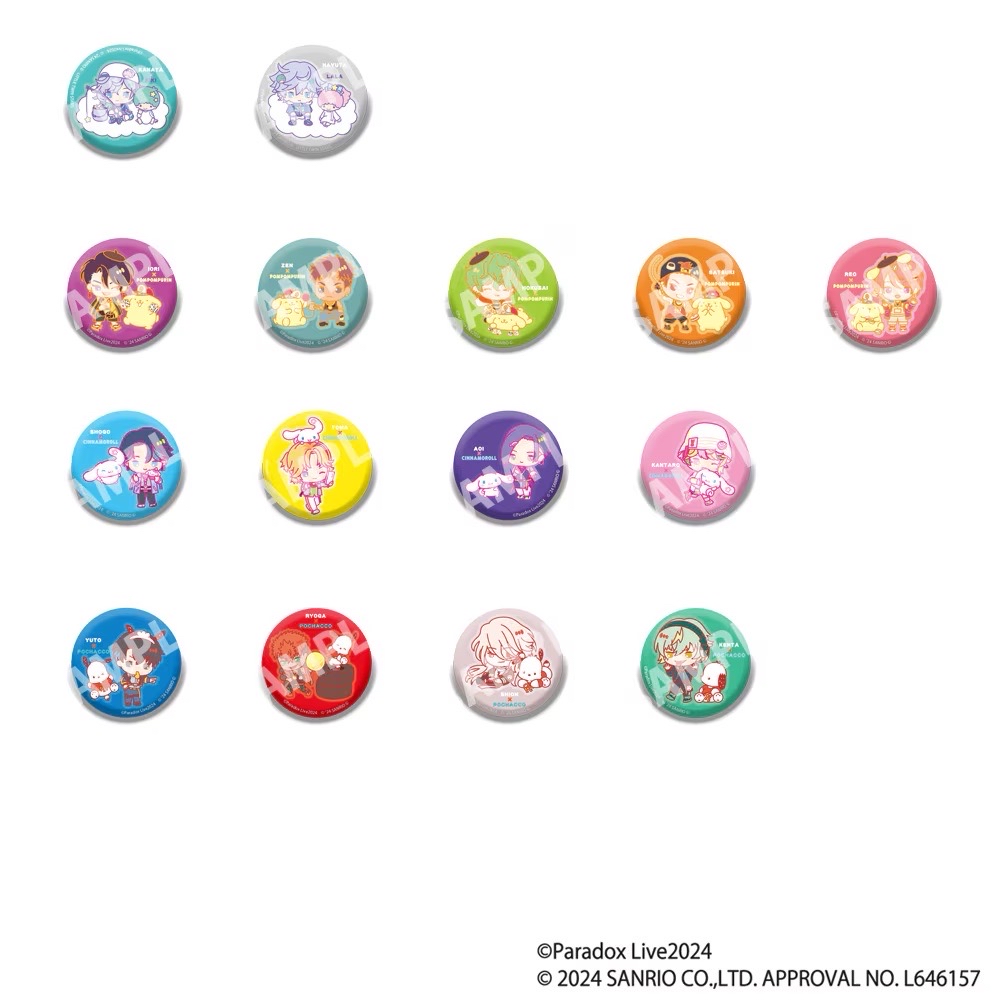 Paradox Live × Sanrio characters　トレーディング缶バッジ