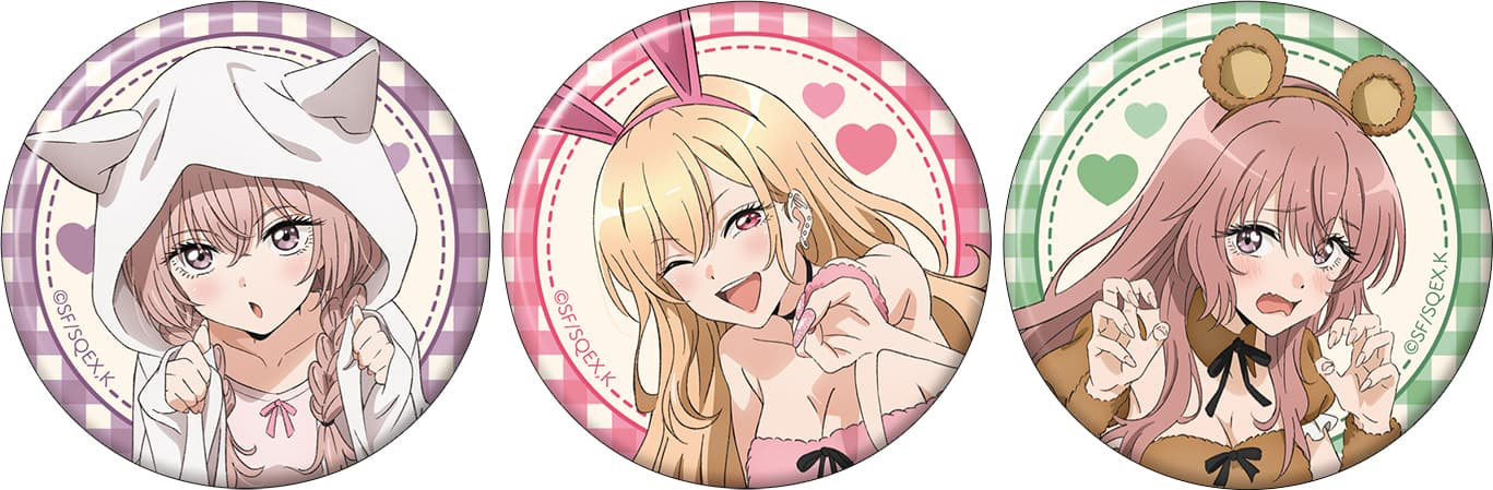 描き下ろし 缶バッジ3個セット (もふもふの秋 Ver.)