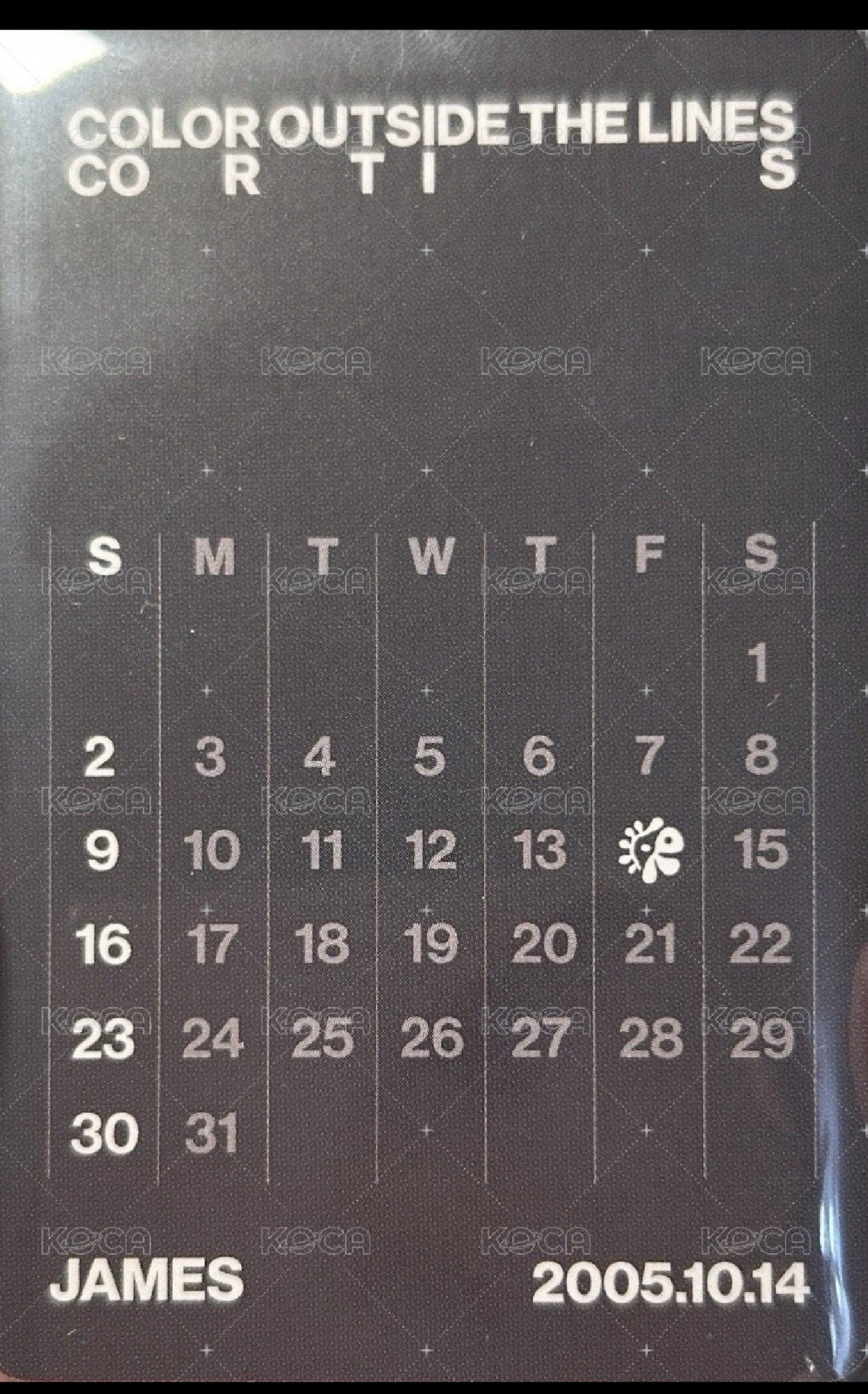 yes24生日曆卡凡