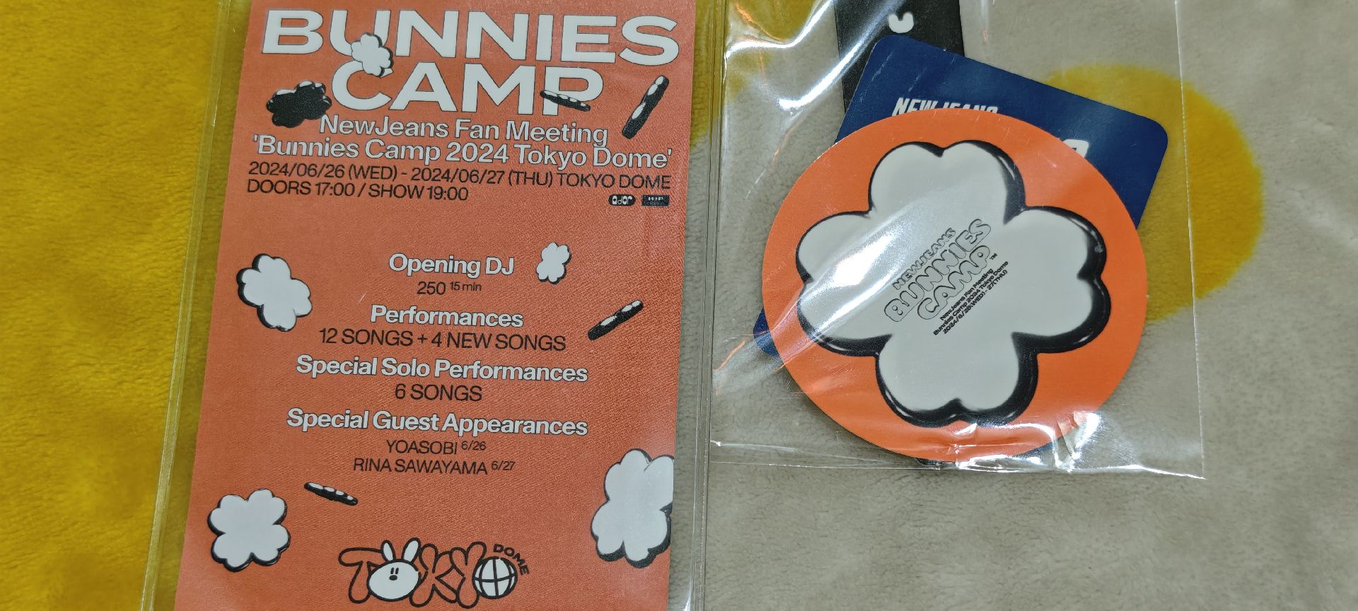 NewJeans BUNNIES CAMP 2024 東京巨蛋場 入場識別卡套+手錶紙腕帶