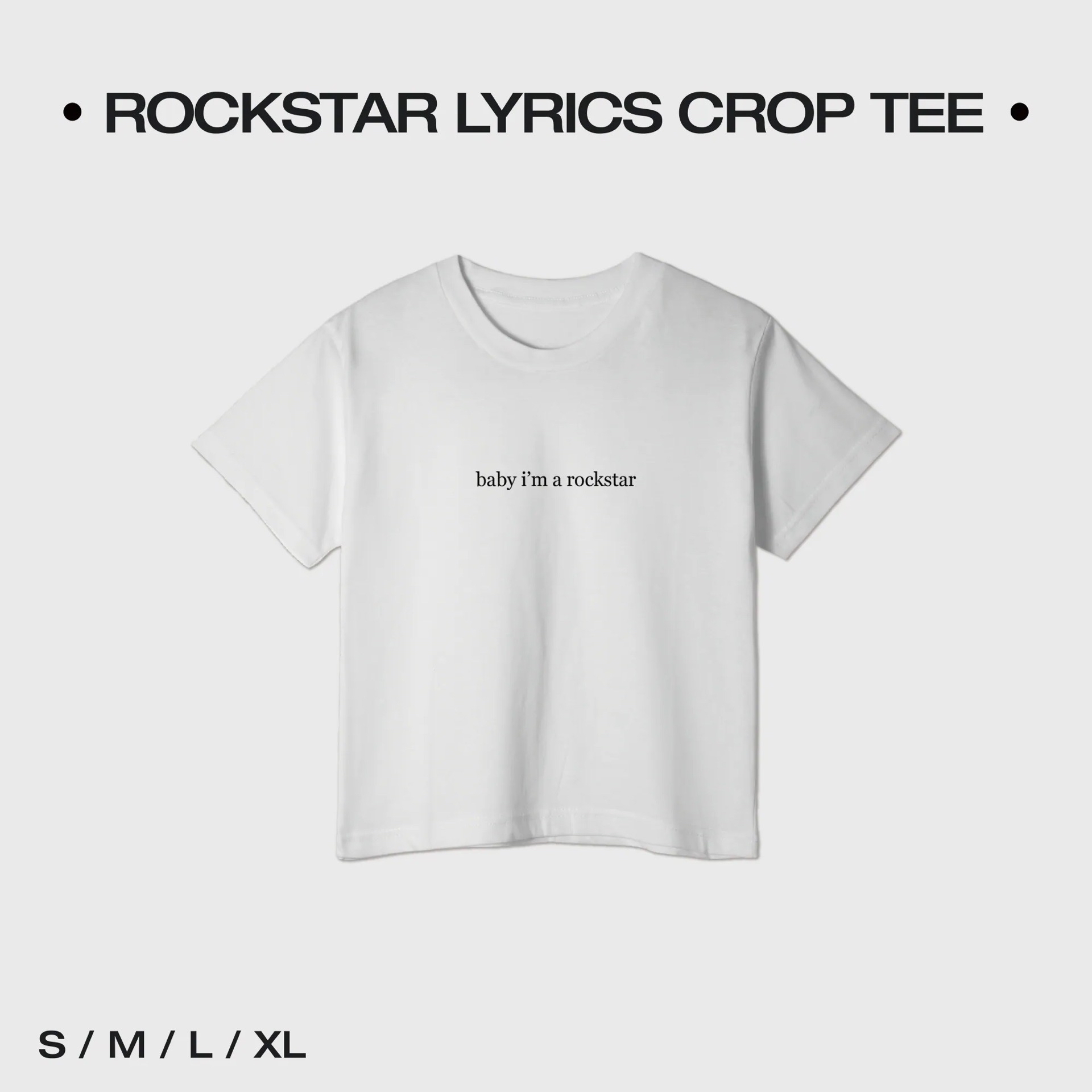 ROCKSTAR歌詞T恤