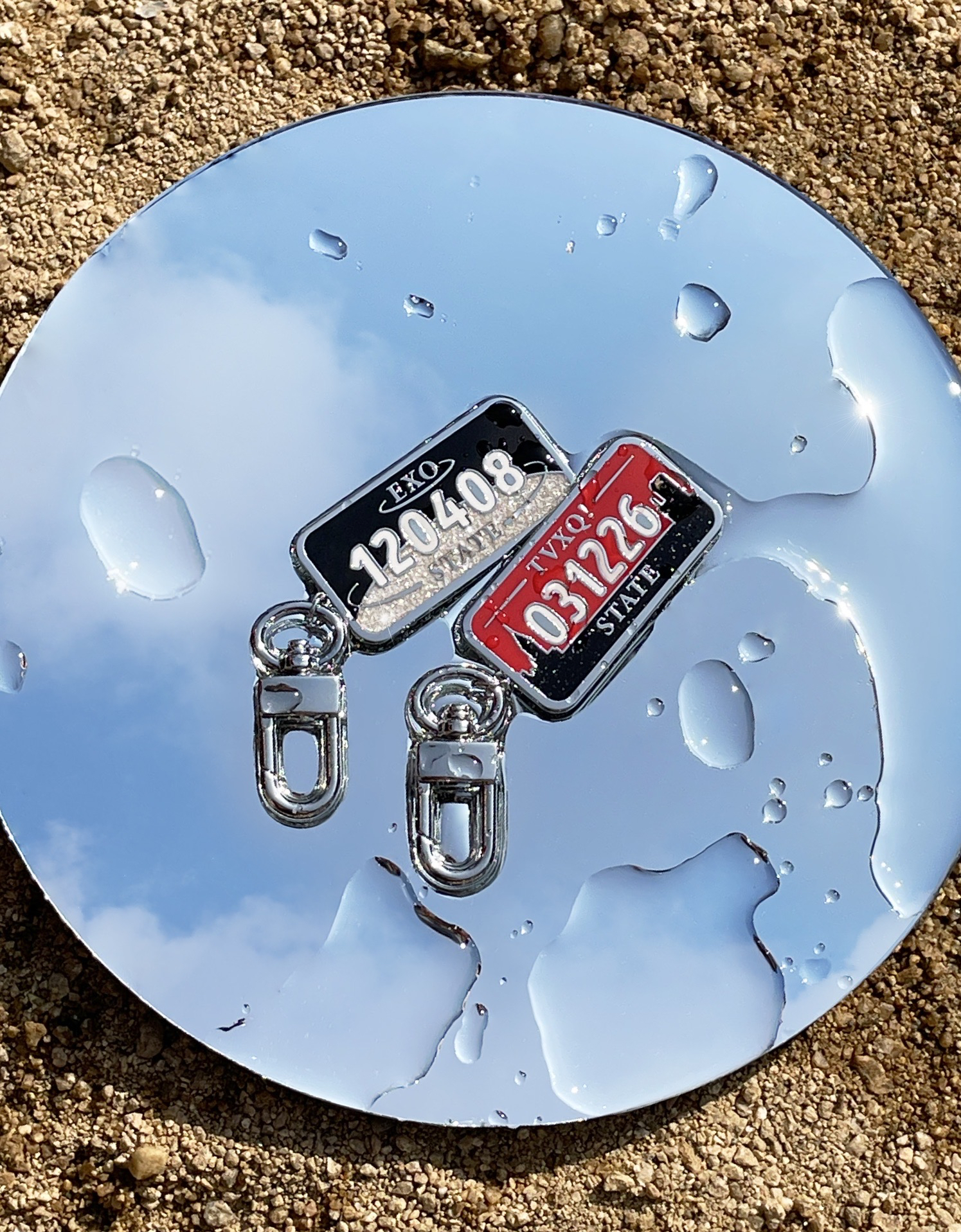 NUMBER PLATE KEYRING