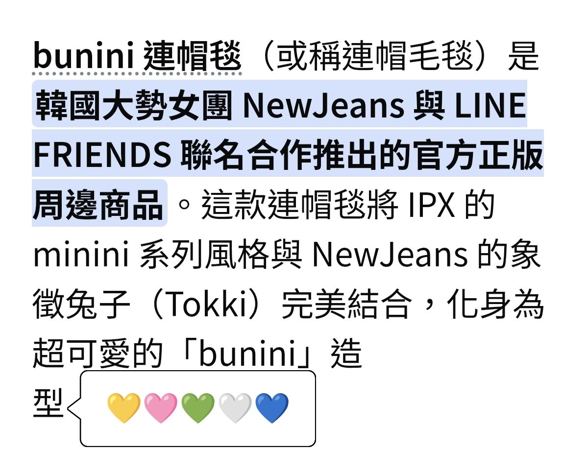 【全新】NewJeans bunini 連帽毛毯 & 日本製造(今治)小方巾 - Hyein惠仁