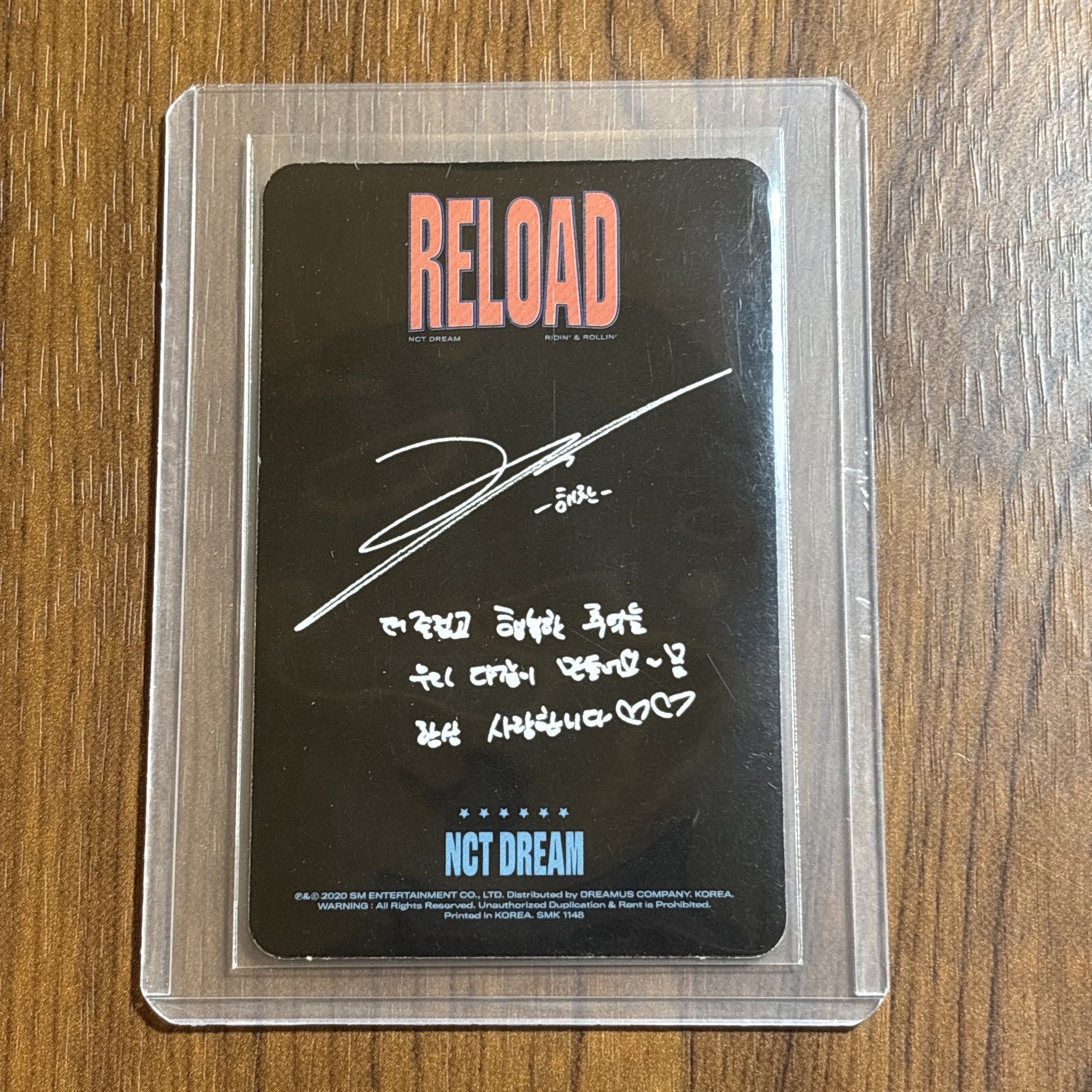 楷燦 Haechan Reload 專卡 Ridin’ Ver.
