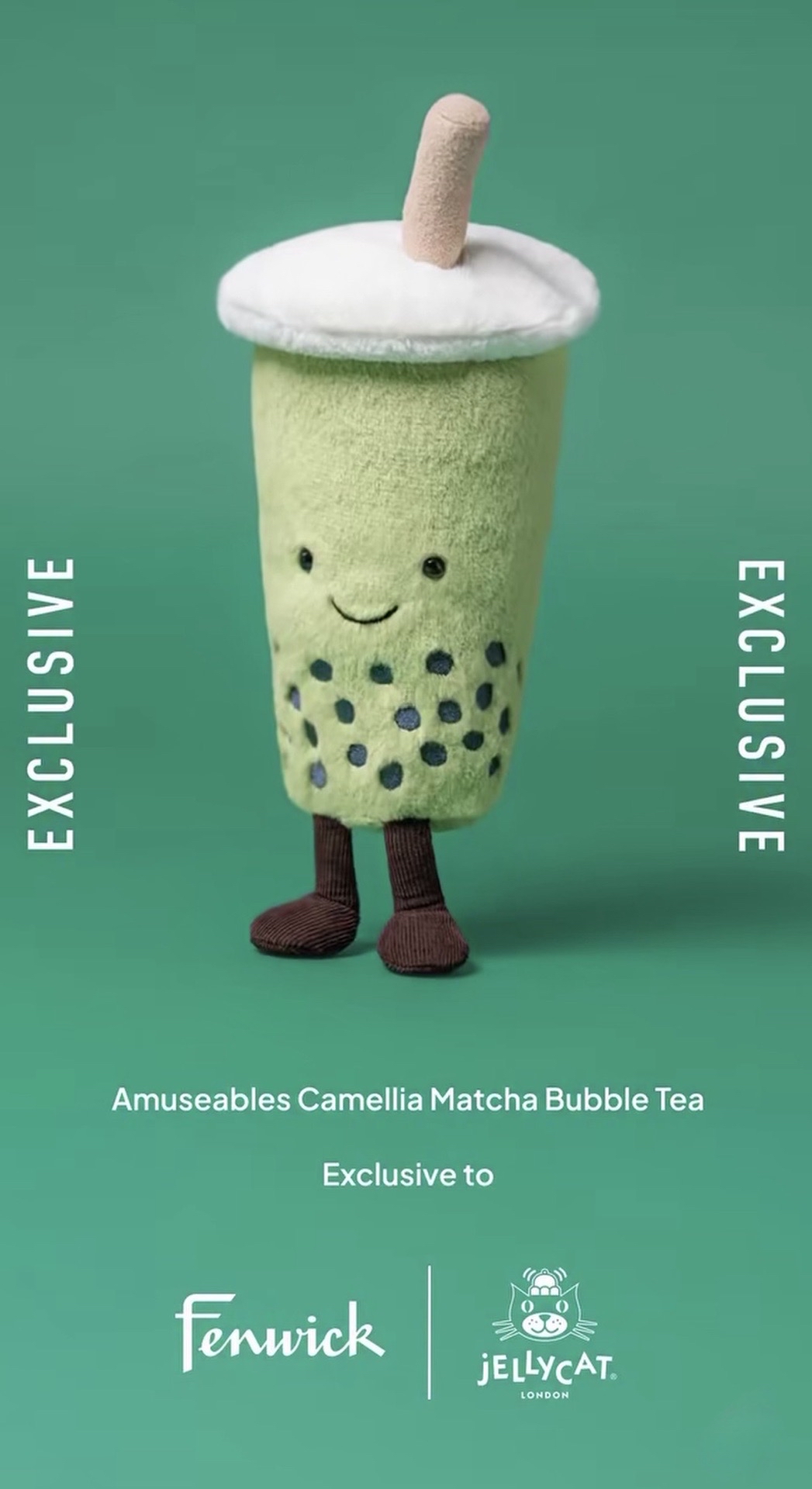 JELLYCAT × FENWICK AMUSEABLES CAMELLIA BUBBLE TEA