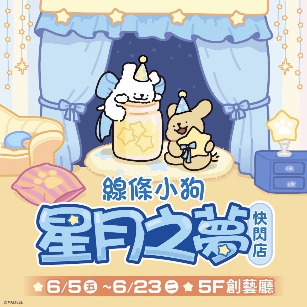 線條小狗星月之夢 新竹快閃店