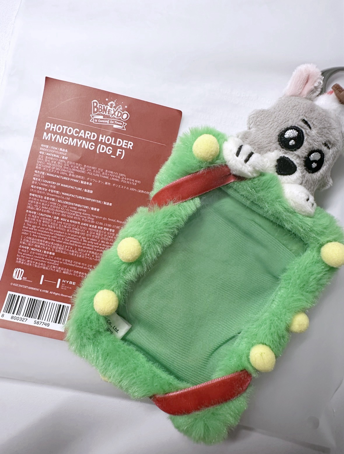 𝘽𝙊𝙔𝙉𝙀𝙓𝙏𝘿𝙊𝙊𝙍˚꩜｡｜𝙅𝘼𝙀𝙃𝙔𝙐𝙉 聖誕毛絨卡套