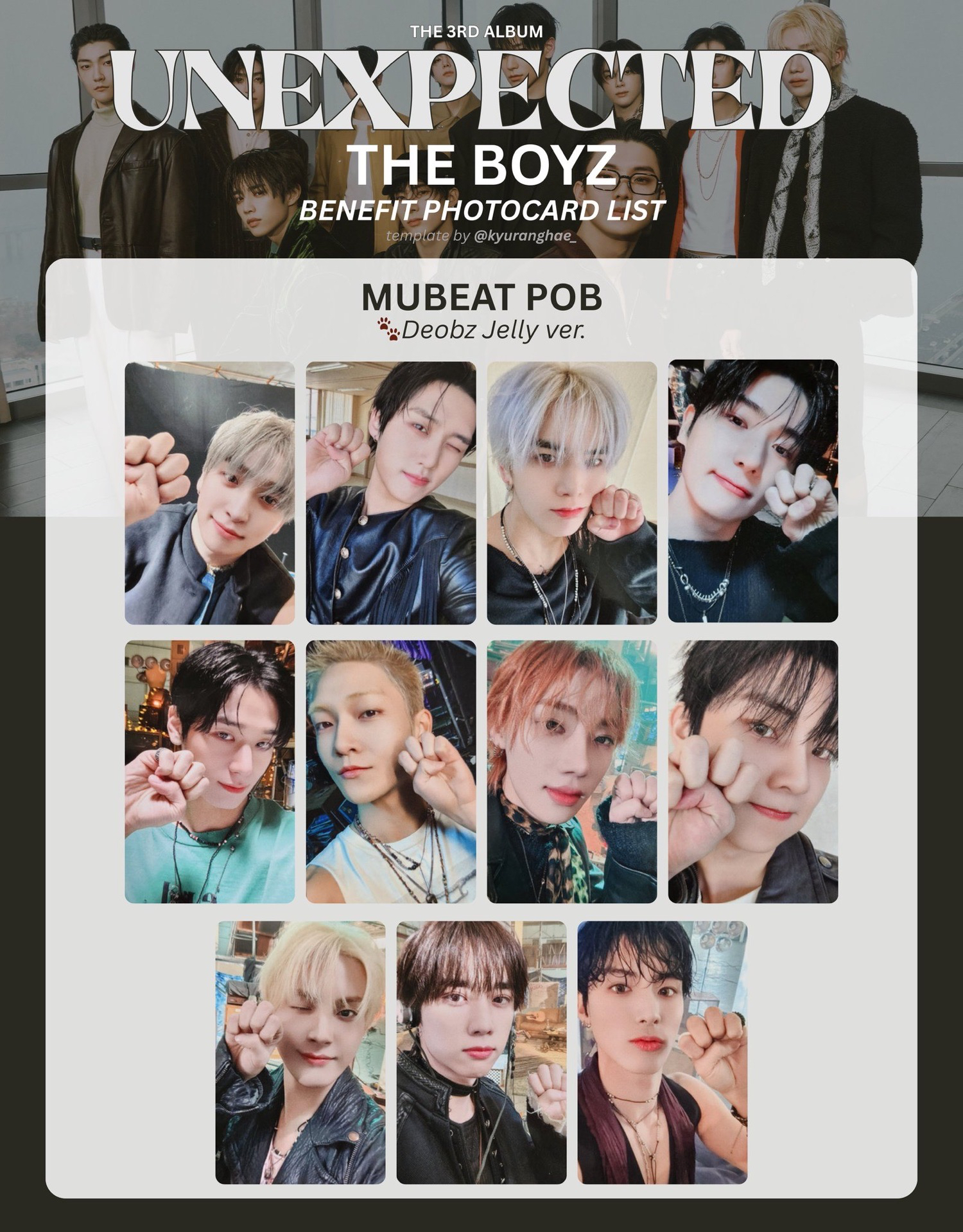 正規三預售特典| THE BOYZ - THE BOYZ The 3rd Album 'Unexpected'