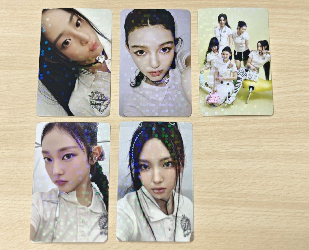 NewJeans Get Up WeverseJP 日咖特典霓虹光彩小卡組 - 成員小卡(可拆售)