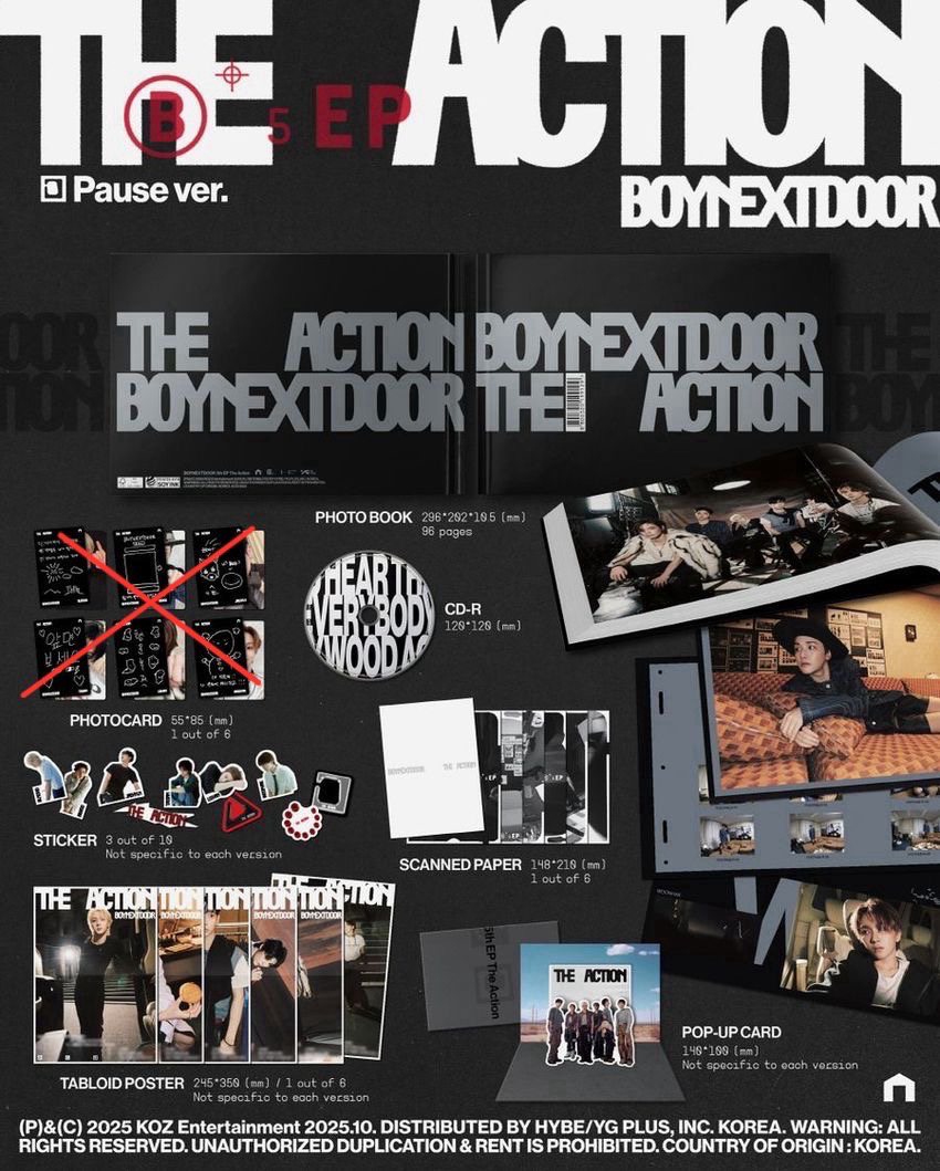 BOYNEXTDOOR The Action黑版已拆專
