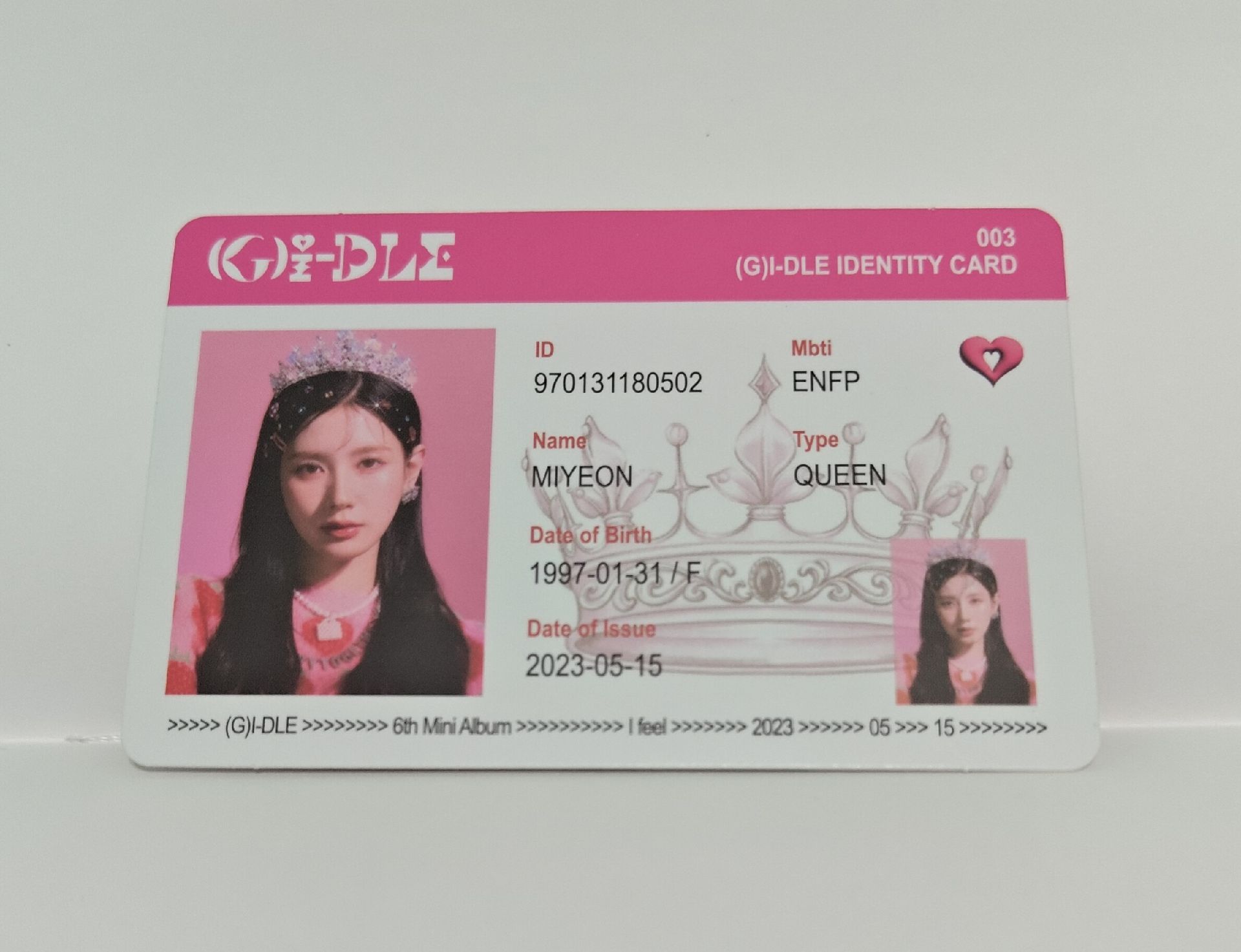 idle 薇娟 美延 證件卡