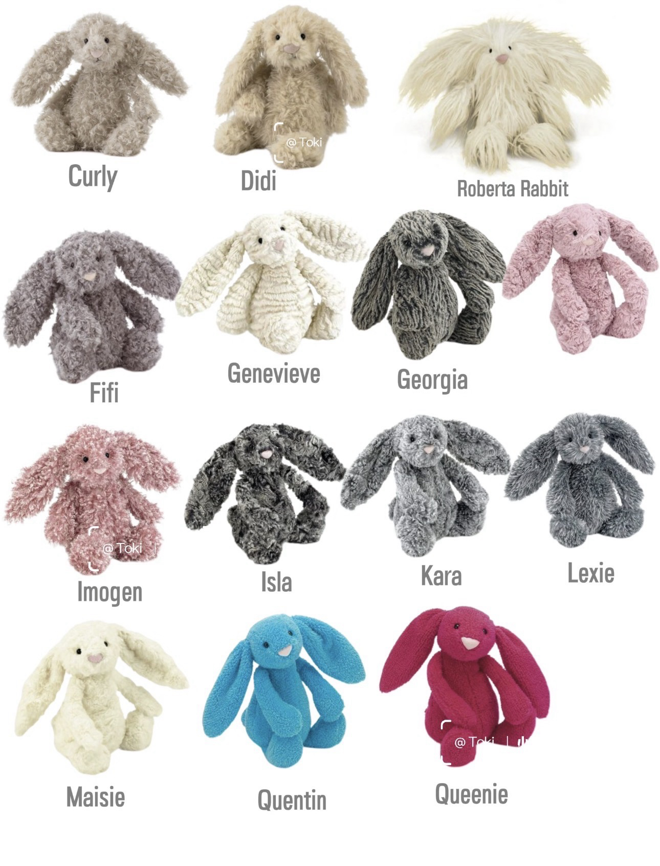 Jellycat special edition bunnies