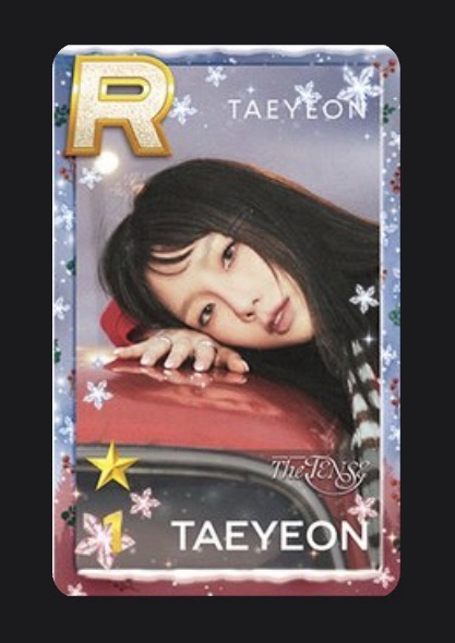 TAEYEON THE TENSE演唱會遊戲卡