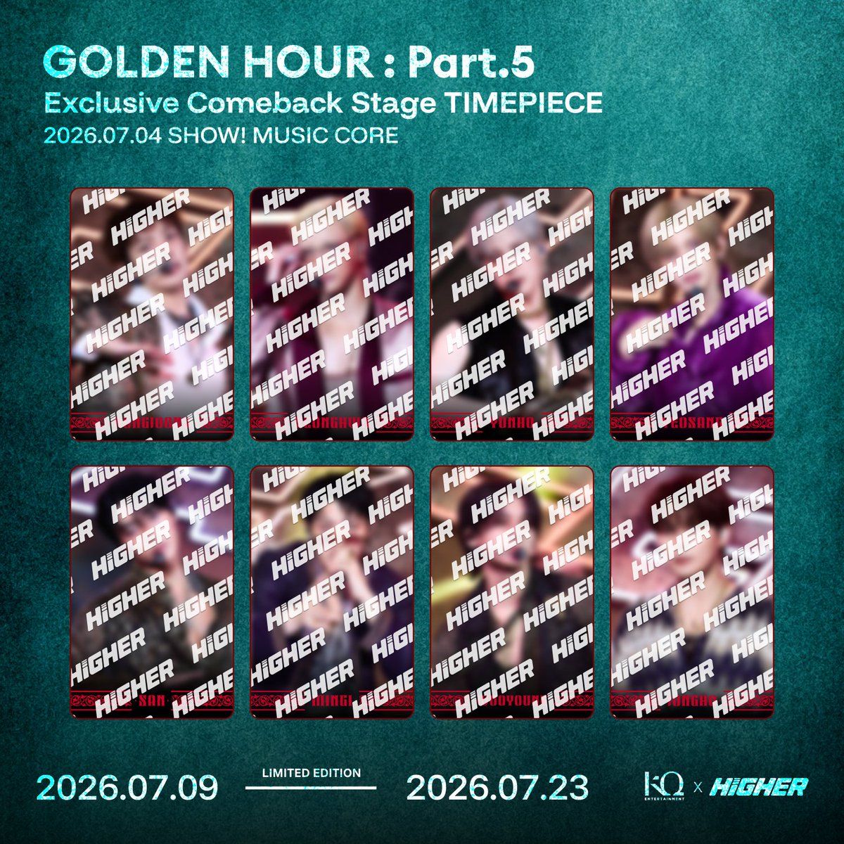 ATEEZ｜GOLDEN HOUR PART.5 HIGHER音樂中心回歸舞台卡