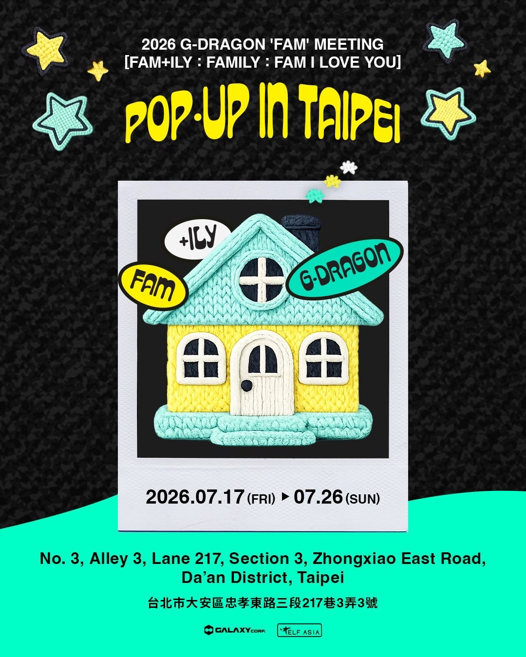 2026 G-DRAGON 'FAM' MEETING POP-UP IN TAIPEI⁠