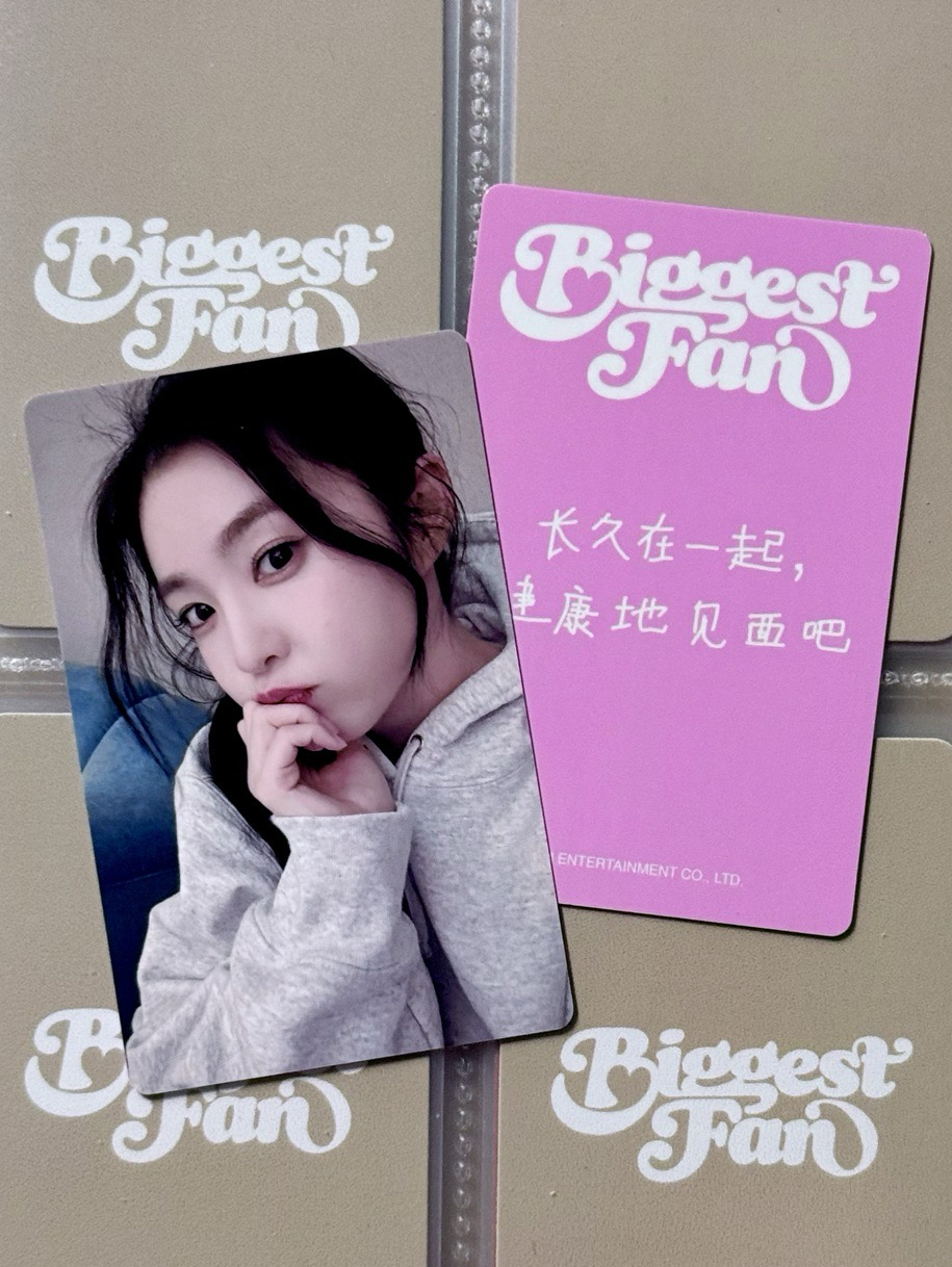 IRENE 小芒線上簽售卡 中文卡背