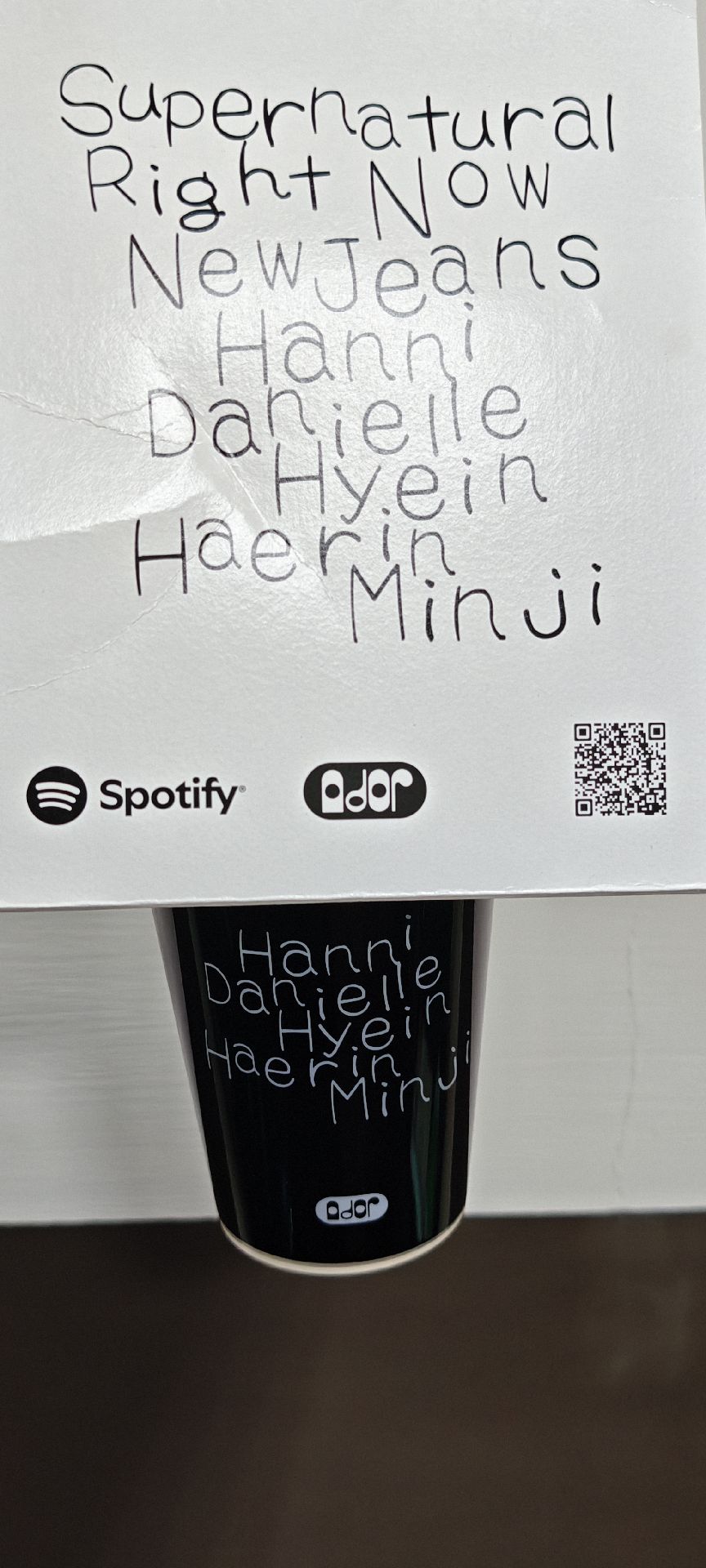 【含少見完整紙托架】NewJeans x Spotify 環保隨手杯(澀谷快閃活動的到場者限定領取特典)