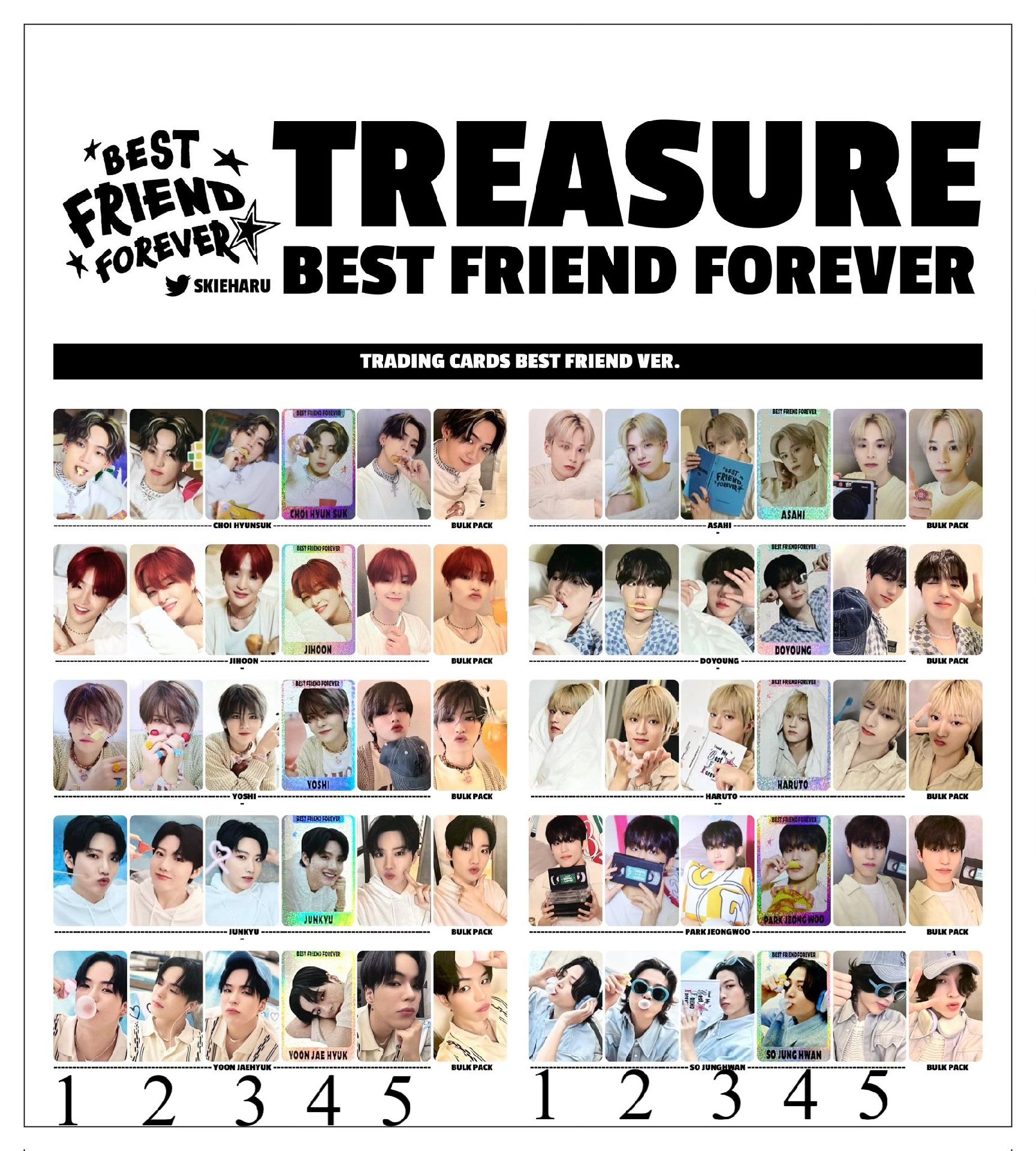 [FETA / TINGI] [BFF] TREASURE TRADING PHOTO CARD SET