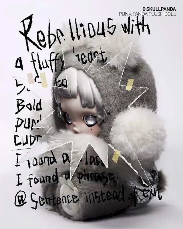 θ SKULLPANDA熊叛叛毛絨公仔