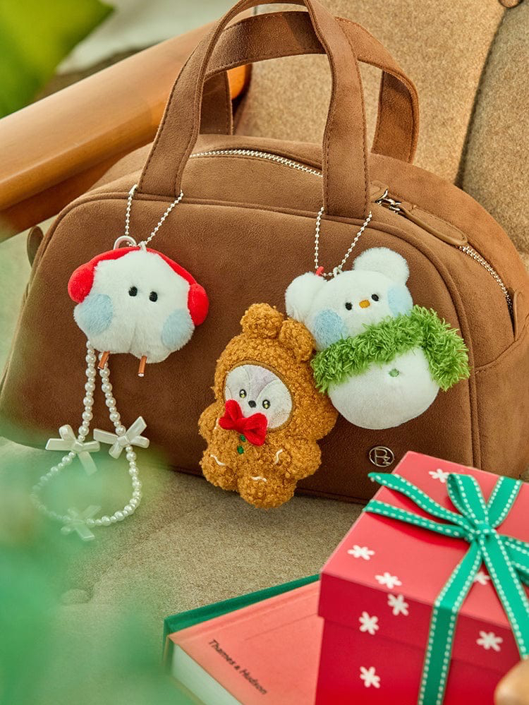 BT21 迷你雪人毛絨鑰匙圈 隨機款 節日款