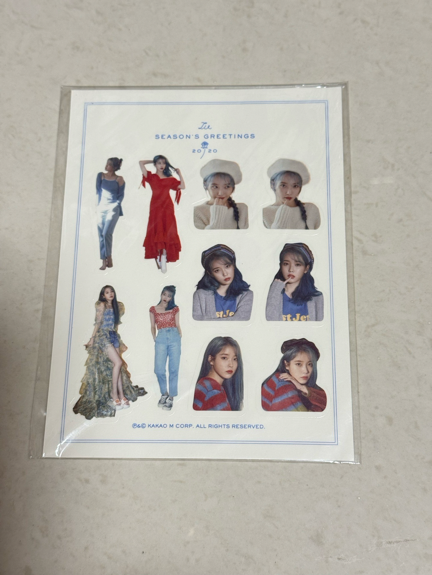 IU 2020年曆貼紙
