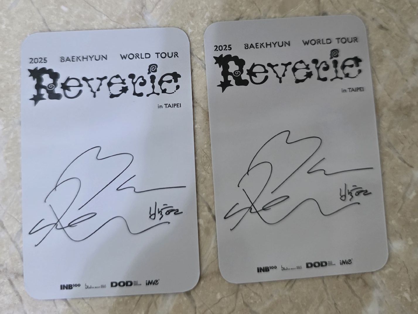 BAEKHYUN 2025 world tour 'Reverie' 台北場小卡