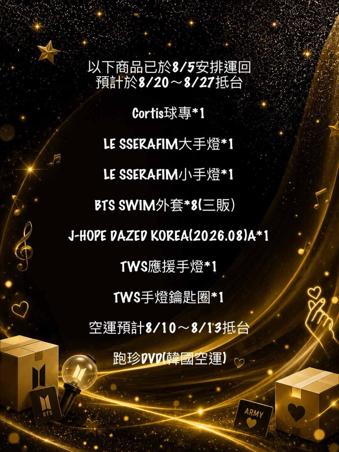 🛳️代購商品貨態公告🛳️