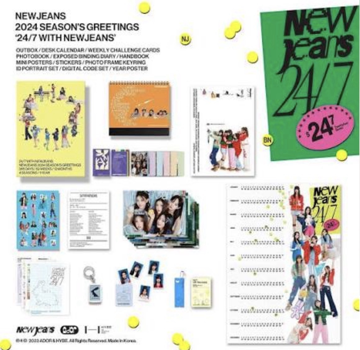 NewJeans24年曆(內容物完整）