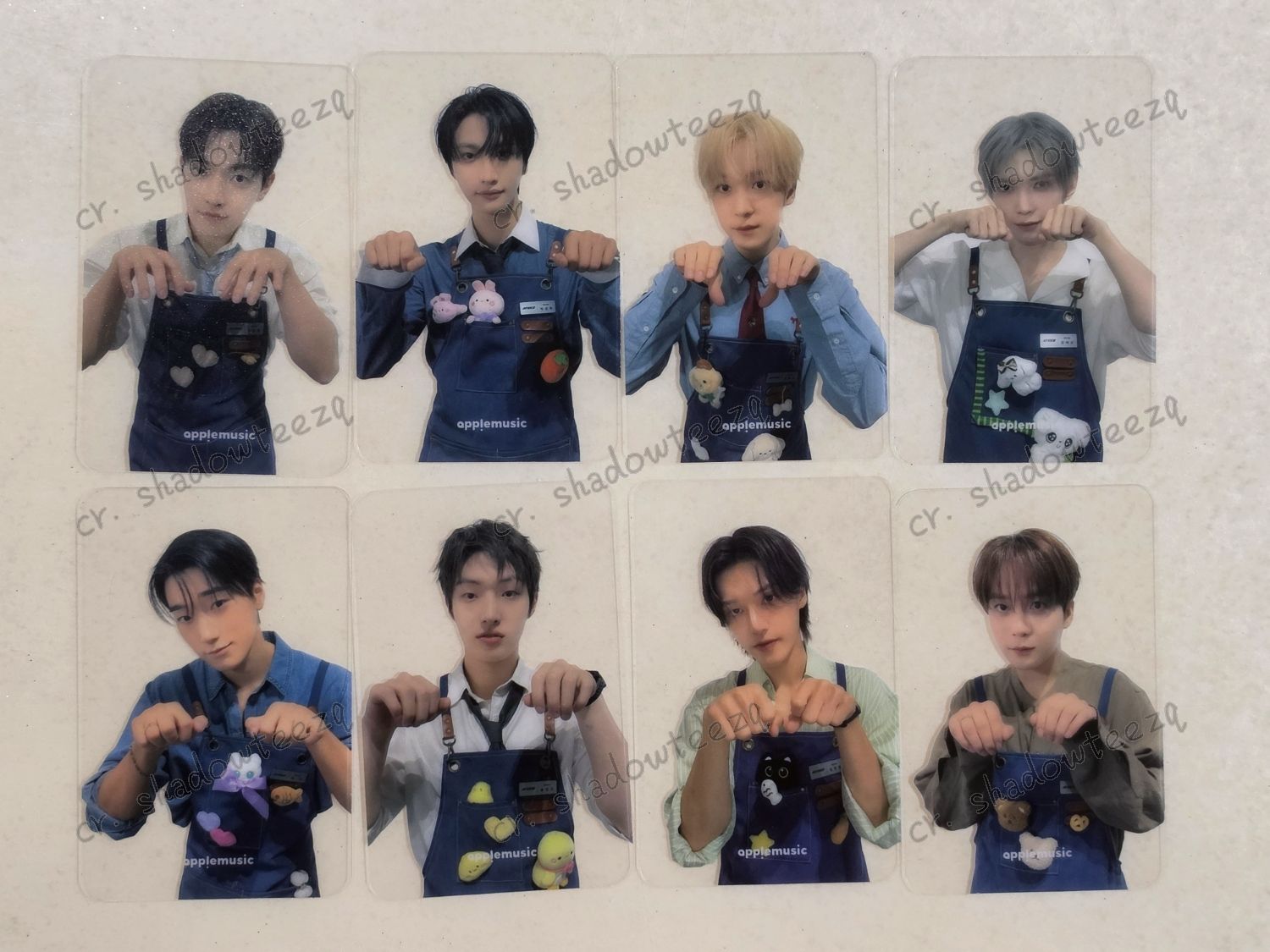 【非現】ATEEZ GOLDEN HOUR PART.5 APPLEMUSIC FANSIGN CLEAR PC SET