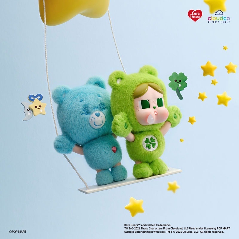 「預售」CRYBABY x Care Bears系列 糖膠毛絨掛件