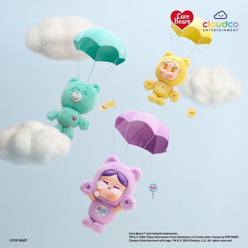 「預售」CRYBABY x Care Bears系列 糖膠毛絨掛件