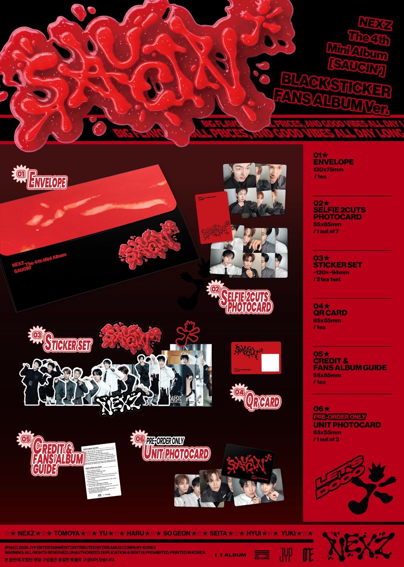 電子專 BLACK STICKER ver. 專輯配置