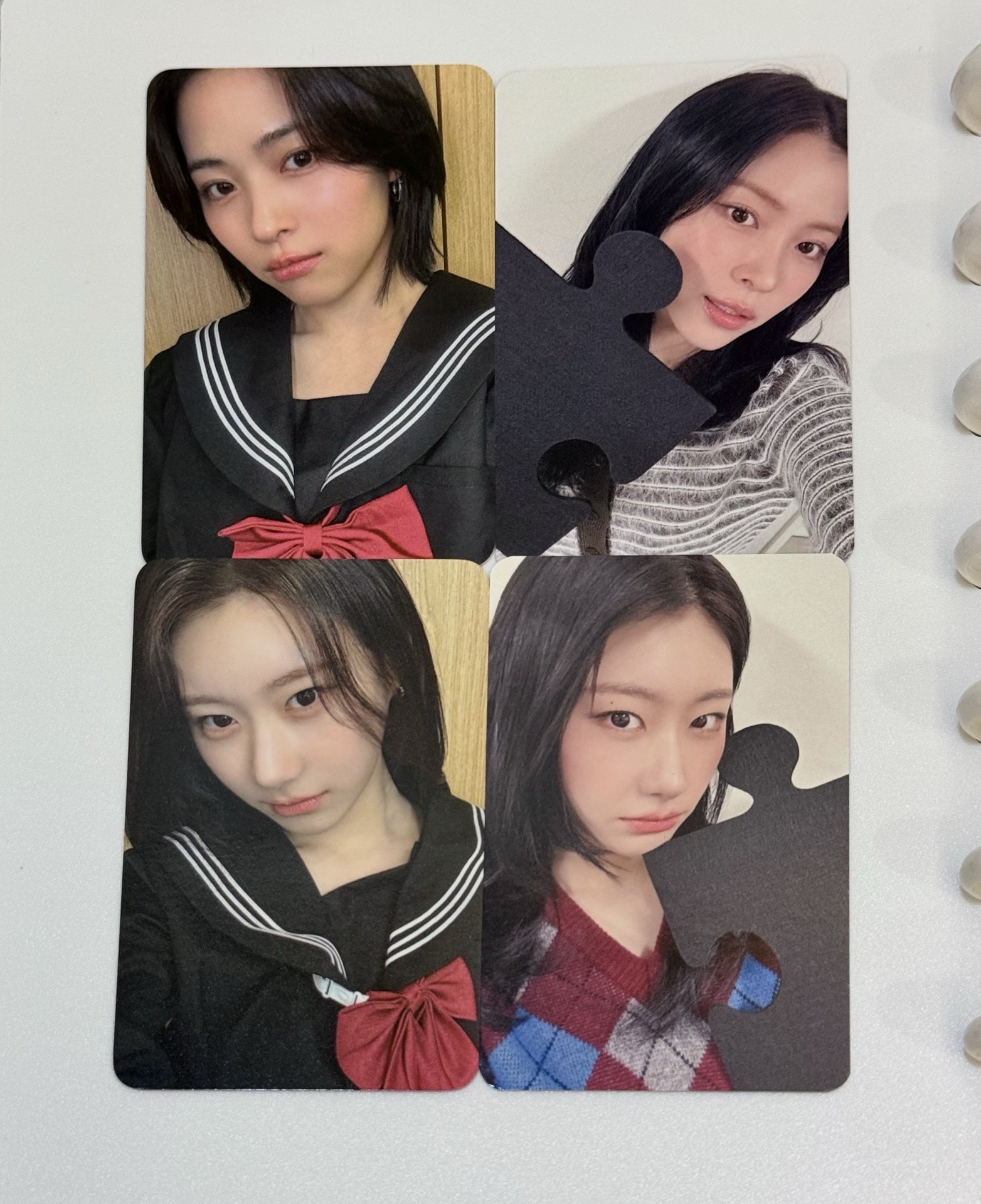 水手服、拼圖留領