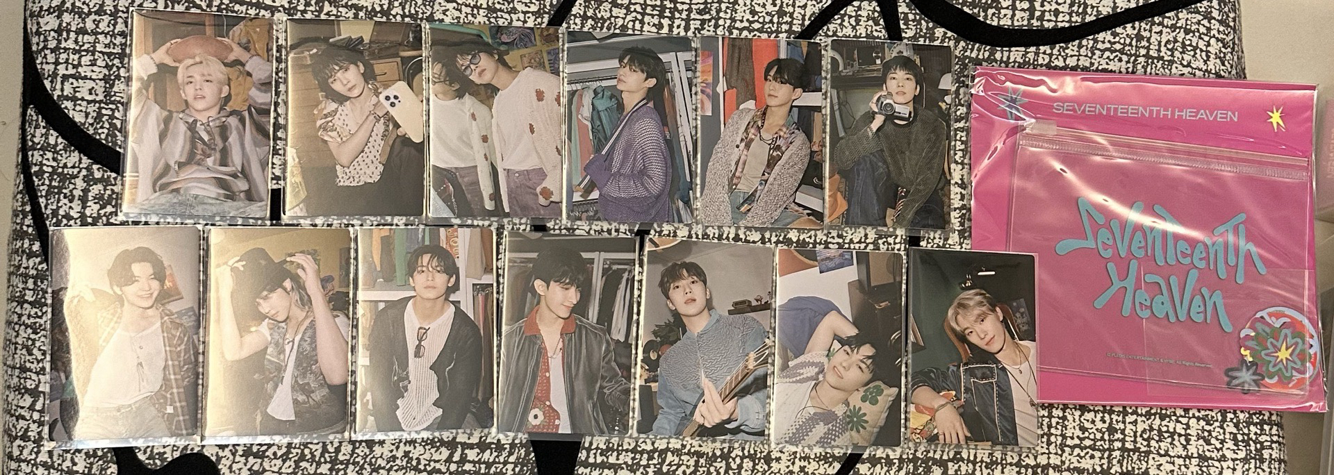 SVT seventeenth heaven早版卡套卡+午版、晚版鐵盒卡（含卡套及鐵盒）