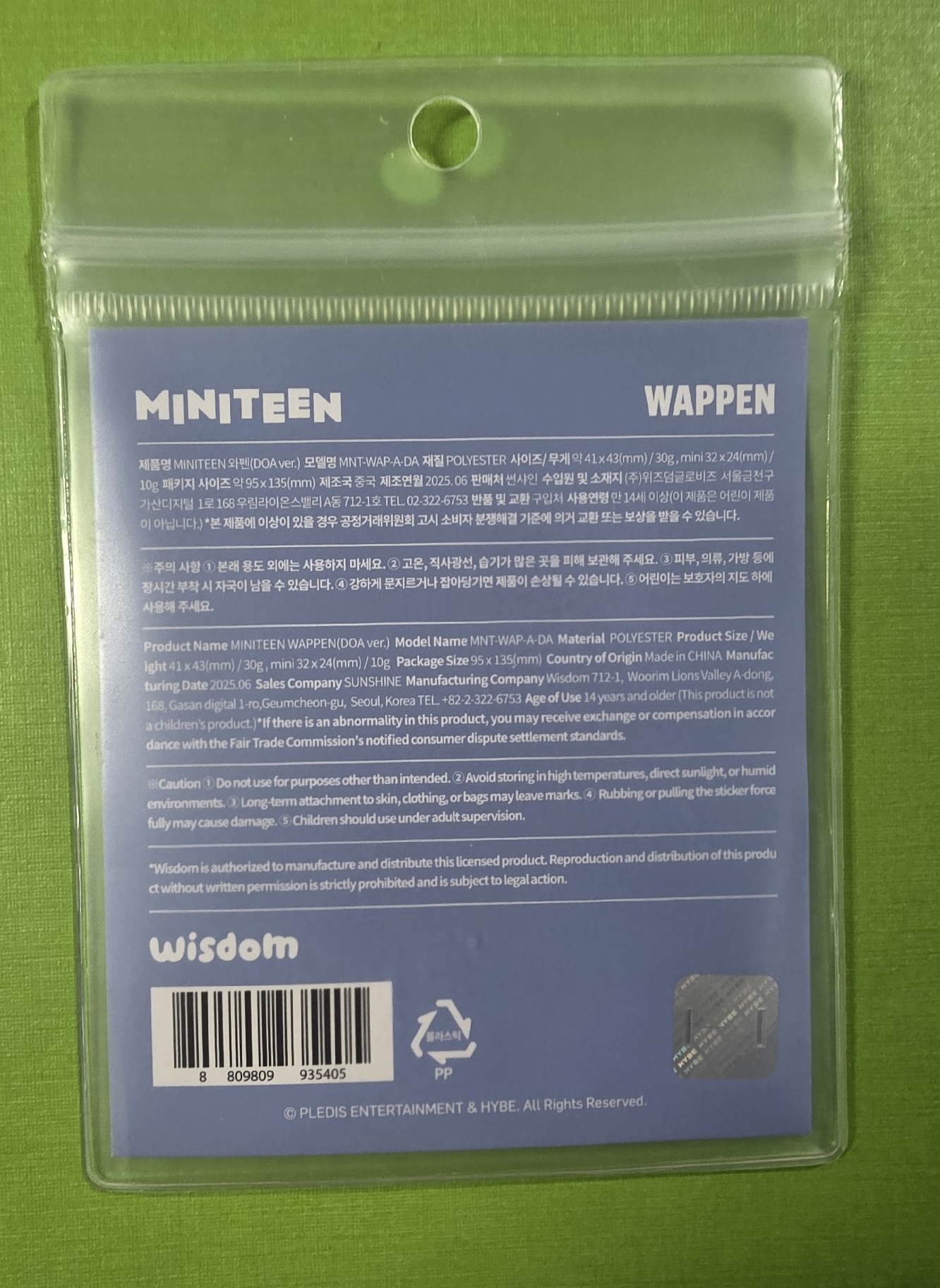 碩 MINITEEN 別針襟章 