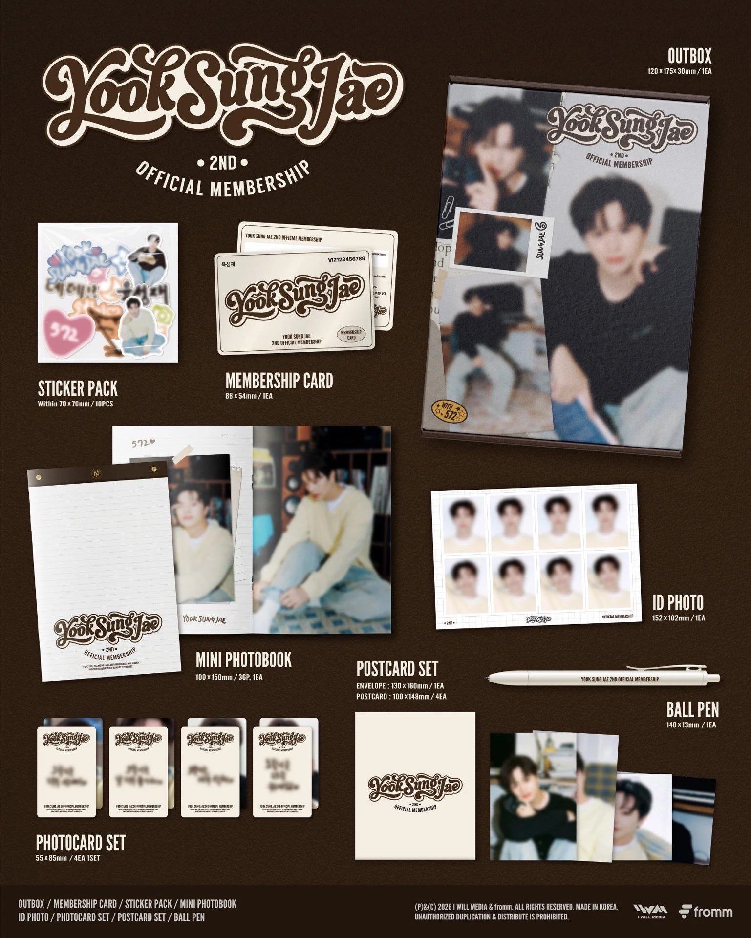YOOK SungJae 2ND OFFICIAL MEMBERSHIP KIT