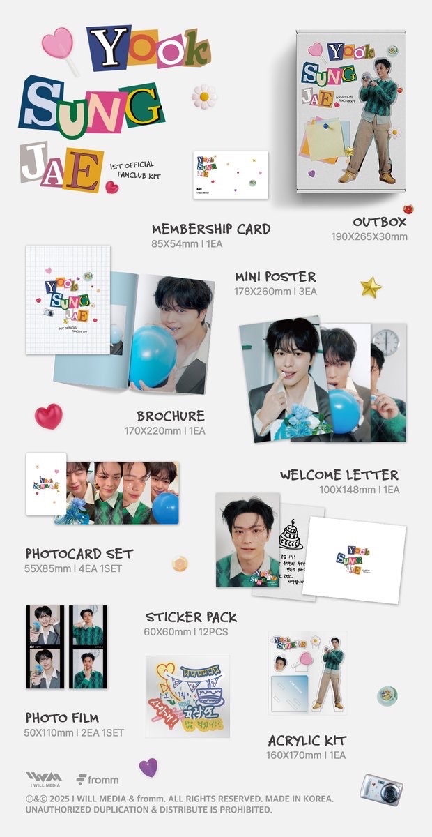 YOOK SUNGJAE 1ST OFFICIAL FANCLUB FAN-KIT