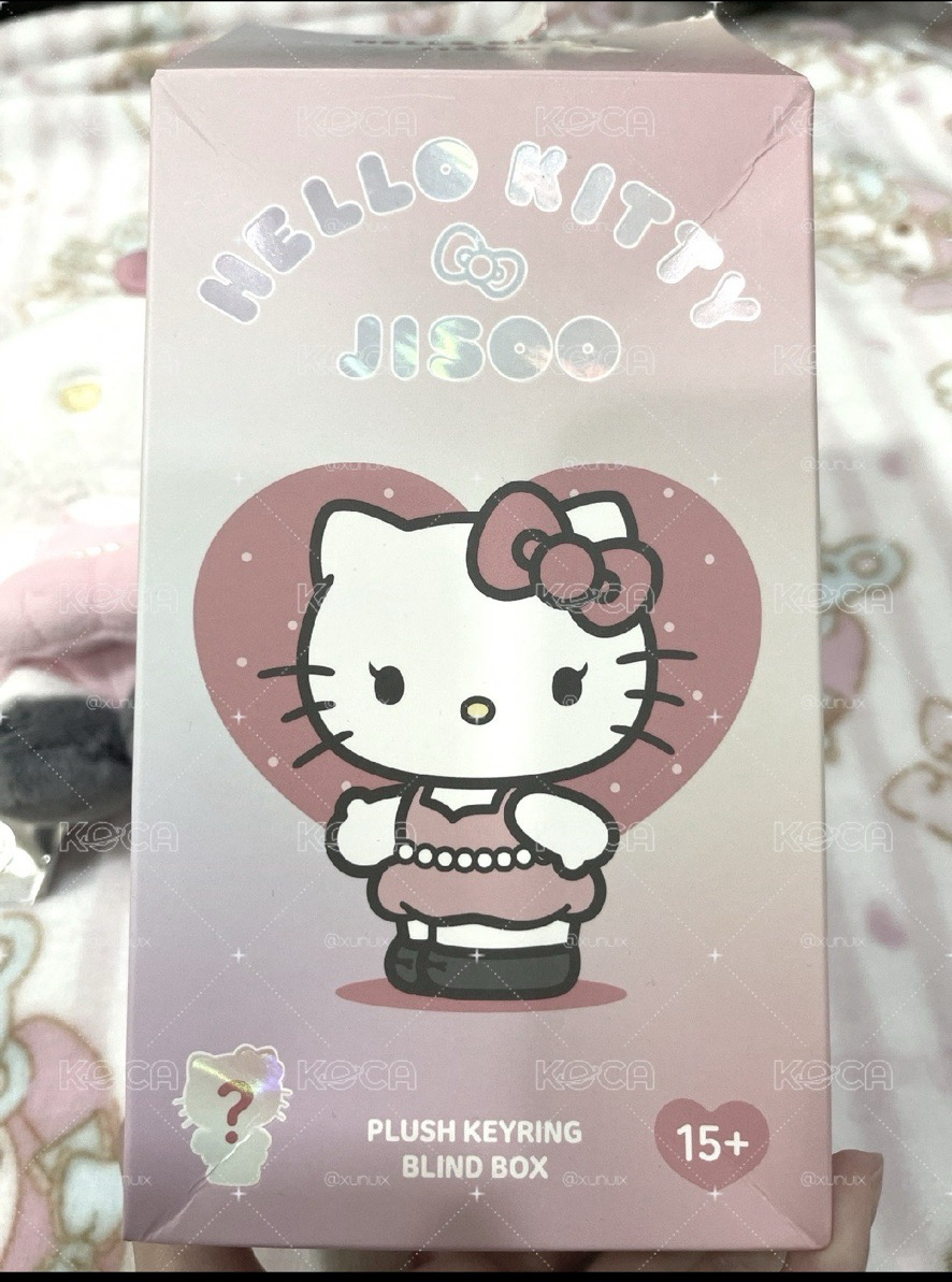 jisoo聯名kitty吊飾娃娃（粉）