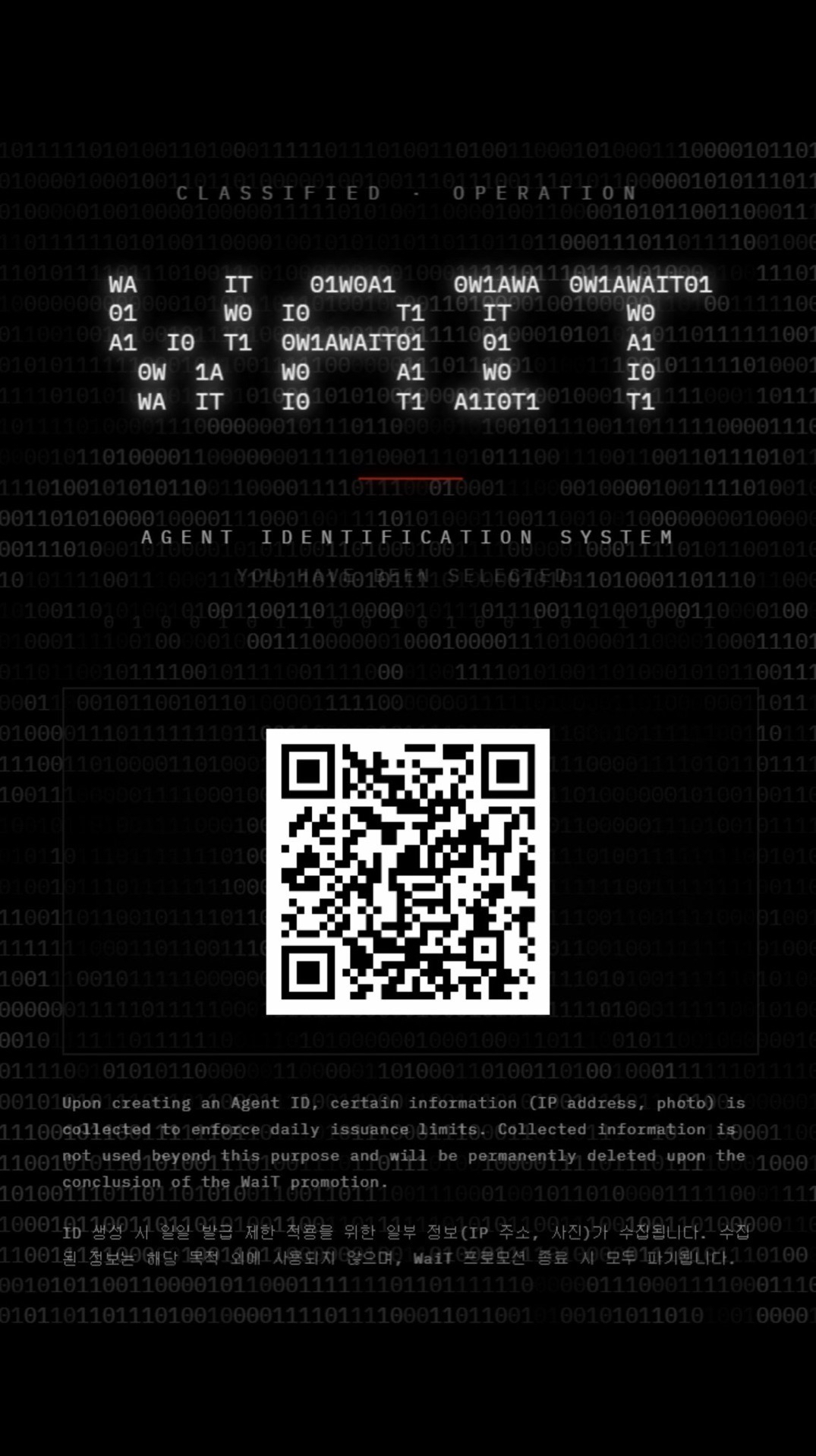 [CLASSIFIED FILE : OPERATION WAIT]