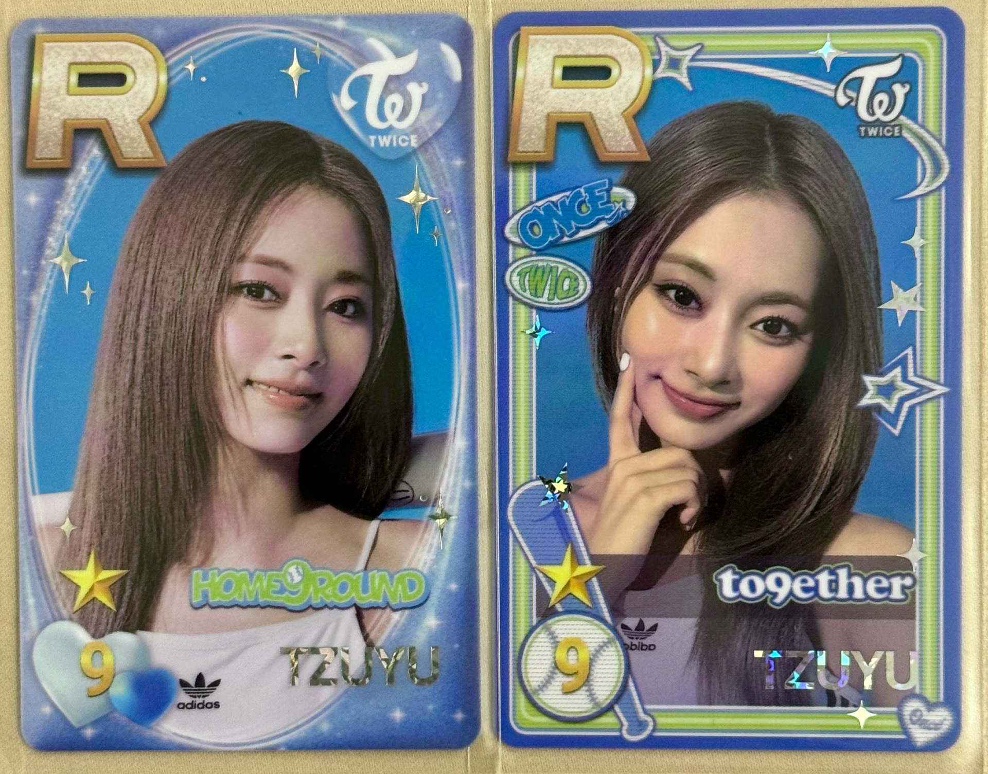 子瑜 九週年棒球⚾️ 遊戲卡2張