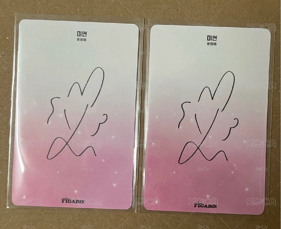 i-dle 費加羅 雜誌卡*2 麵(簽名卡背