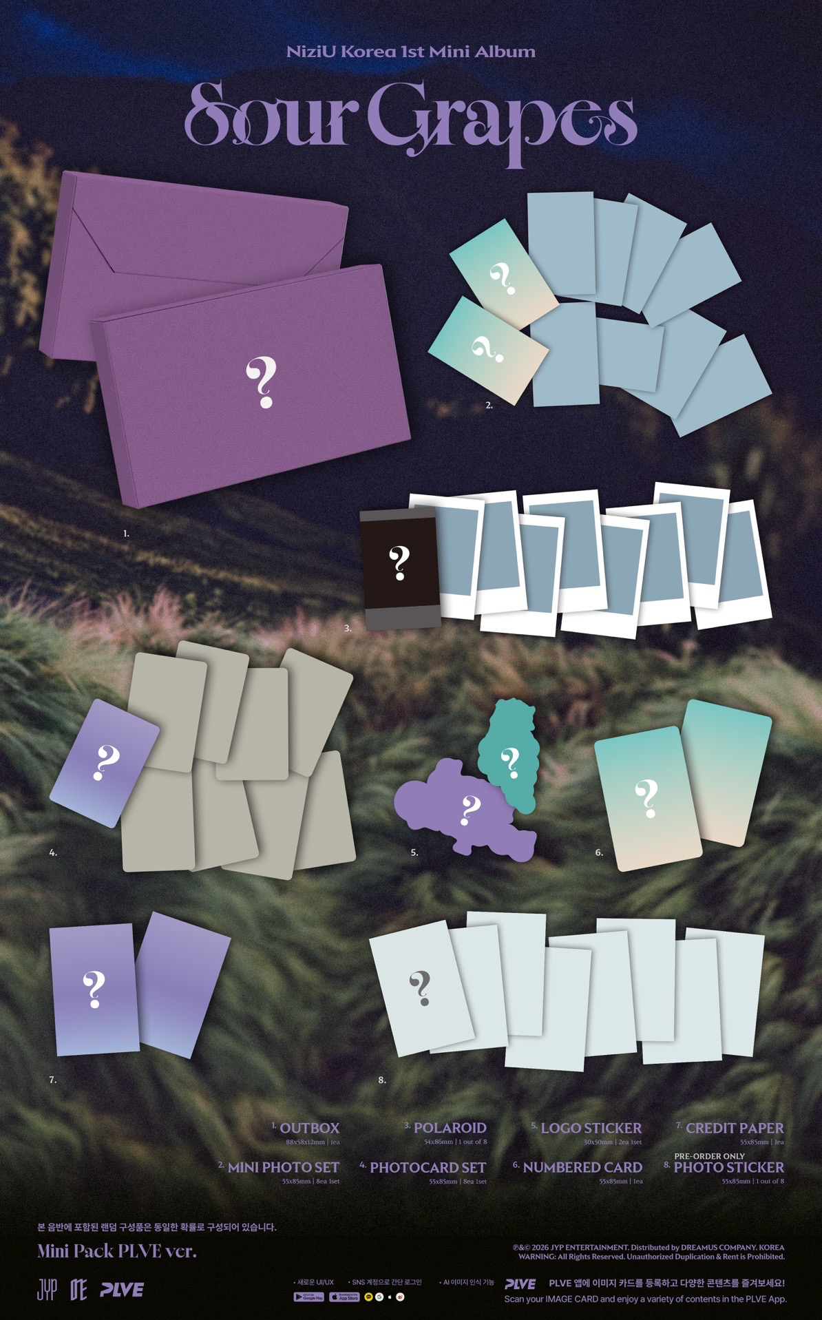 NiziU Korea 1st mini album [Sour Grapes]